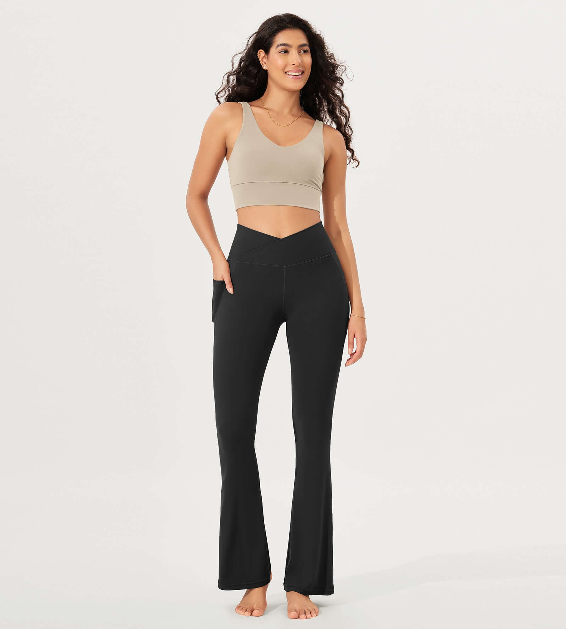 32 Cloud Feeling Bootcut Lounge Yoga Pants with Pockets - ododos