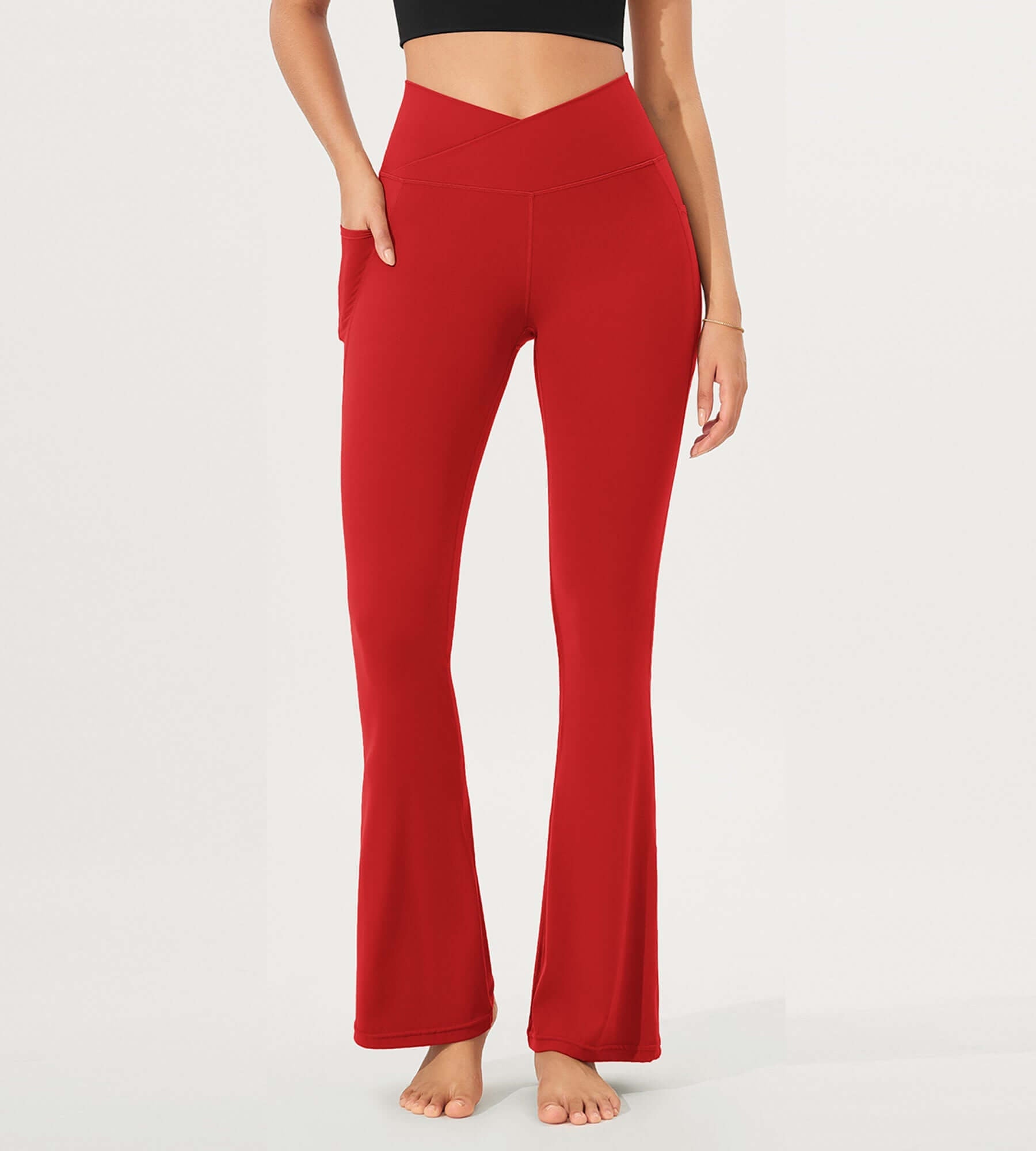 32 Cloud Feeling Bootcut Lounge Yoga Pants with Pockets - ododos