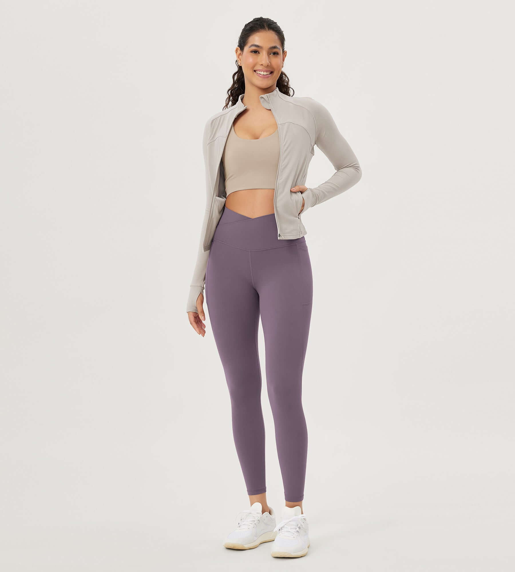 25"/28" Crossover 7/8 V High Wasit Lounge Leggings with Pockets - ododos