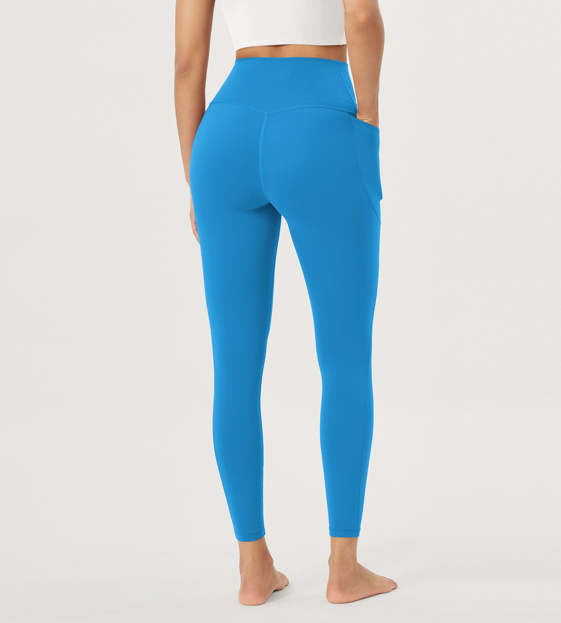 25 Crossover 7/8 V High Wasit Lounge Leggings with Pockets - ododos