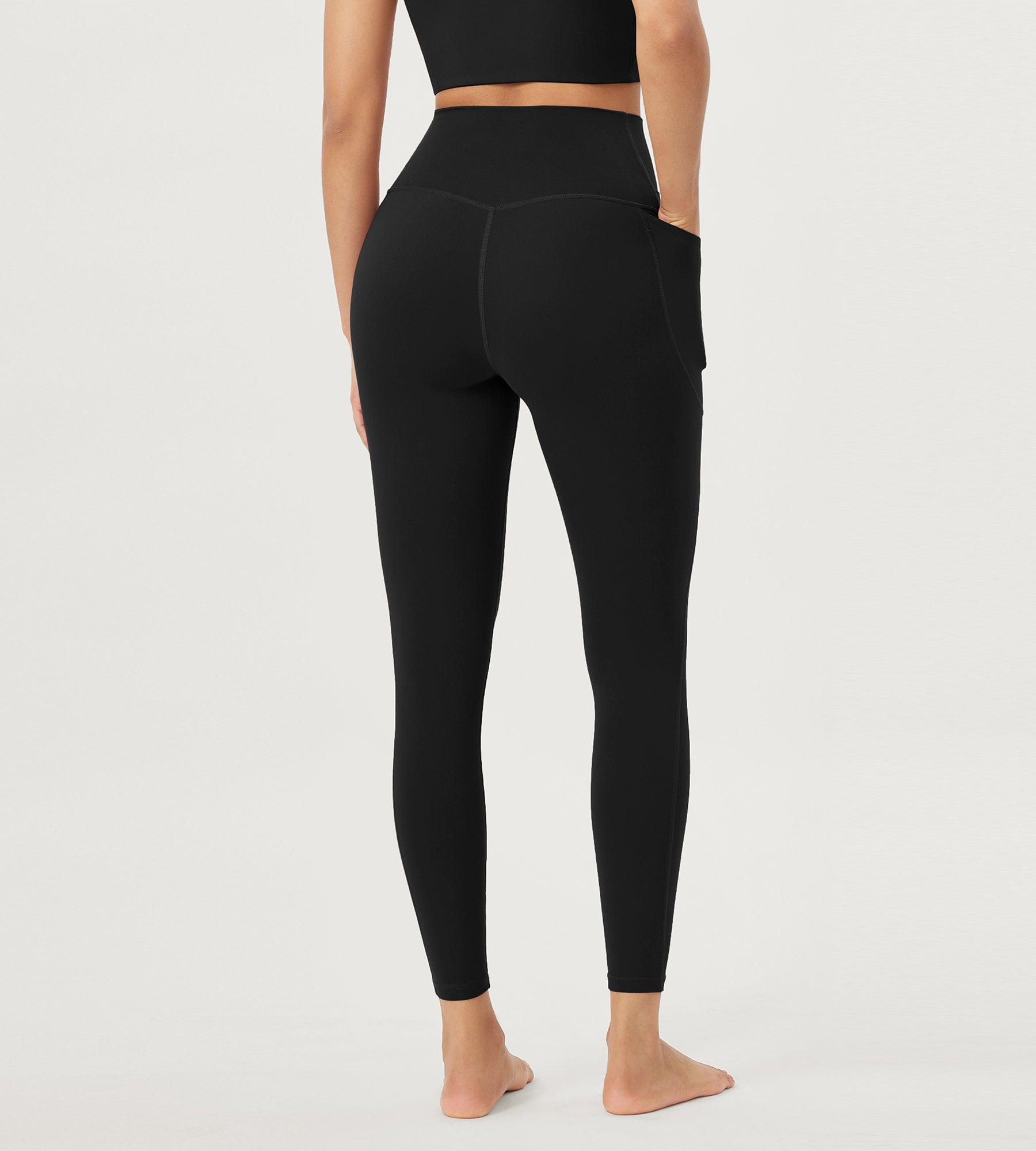 25 Crossover 7/8 V High Wasit Lounge Leggings with Pockets - ododos