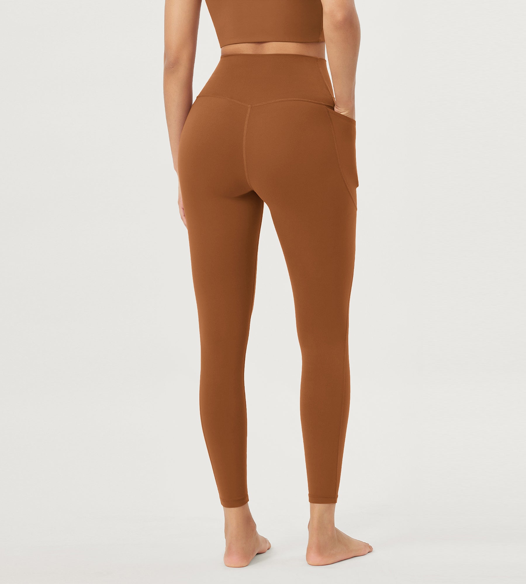 25 Crossover 7/8 V High Wasit Lounge Leggings with Pockets - ododos