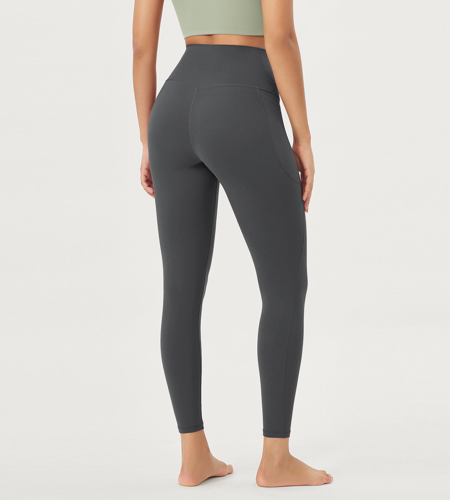 25 Crossover 7/8 V High Wasit Lounge Leggings with Pockets - ododos