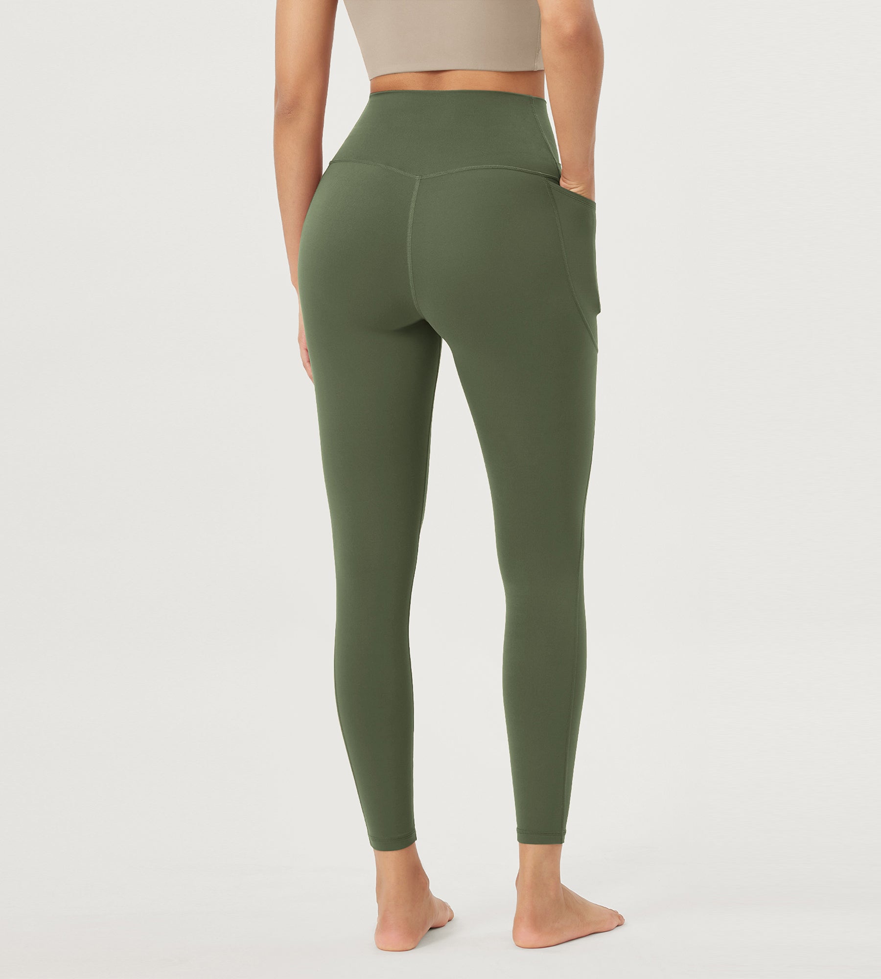 25 Crossover 7/8 V High Wasit Lounge Leggings with Pockets - ododos