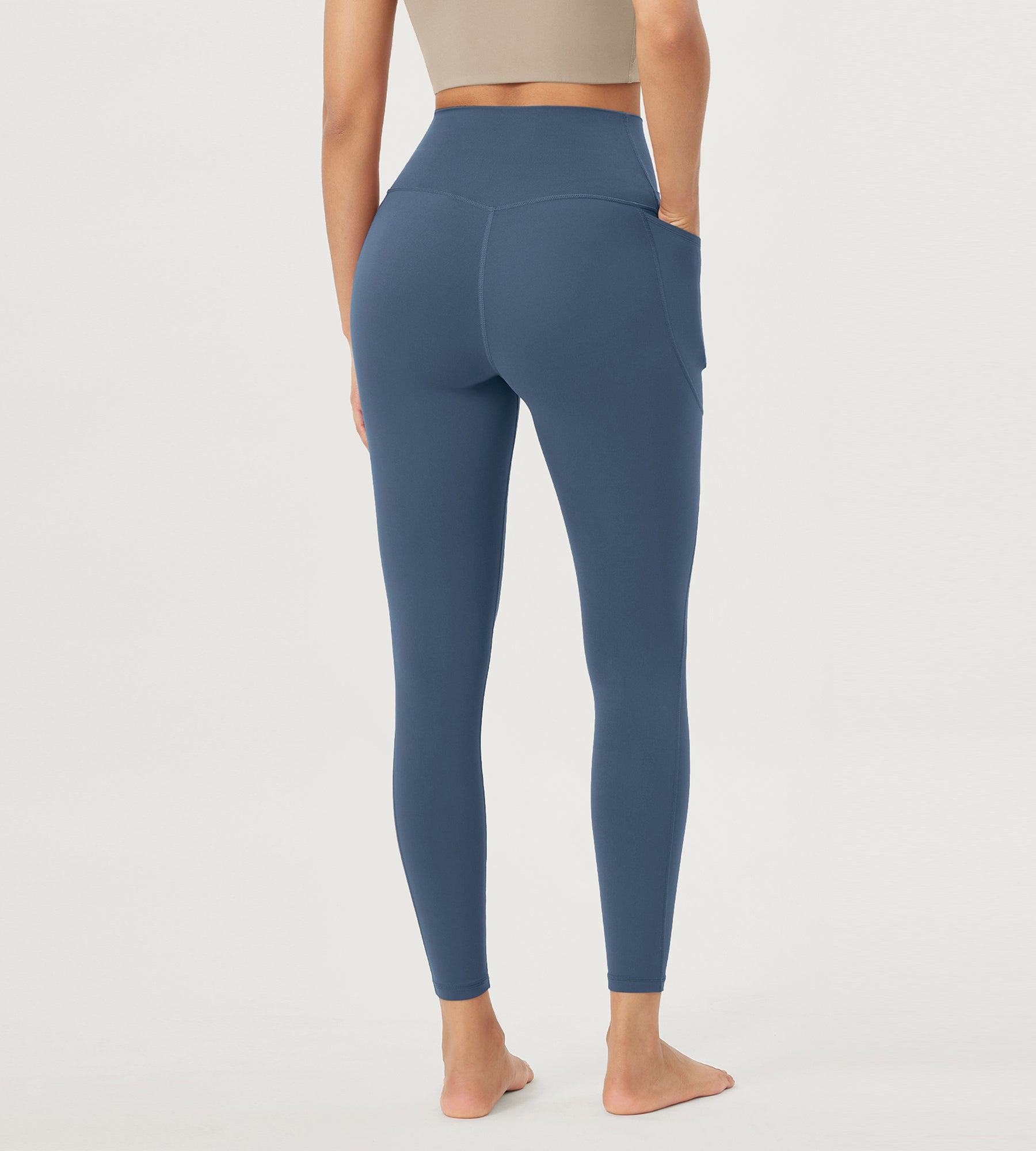 25 Crossover 7/8 V High Wasit Lounge Leggings with Pockets - ododos