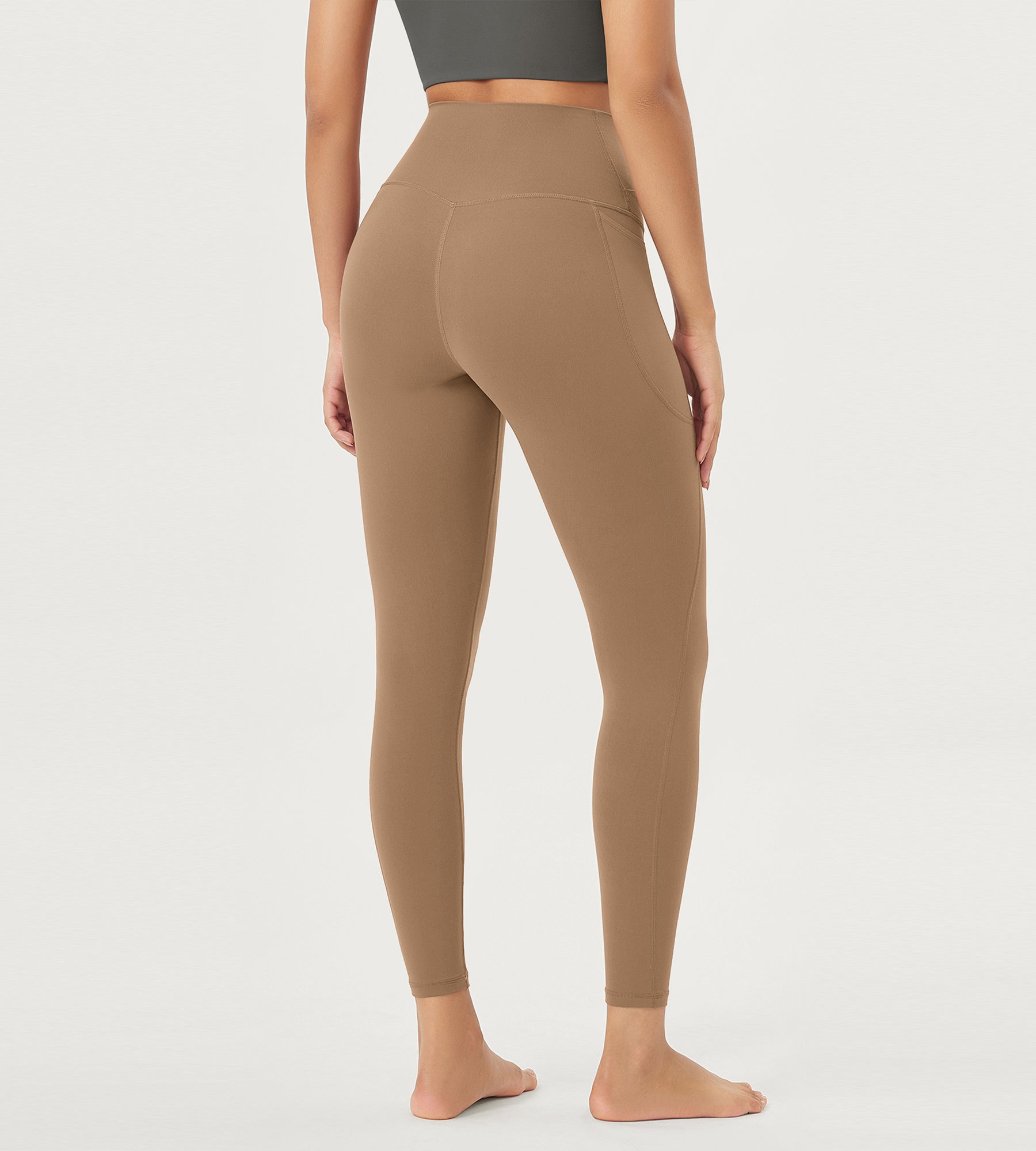 25 Crossover 7/8 V High Wasit Lounge Leggings with Pockets - ododos