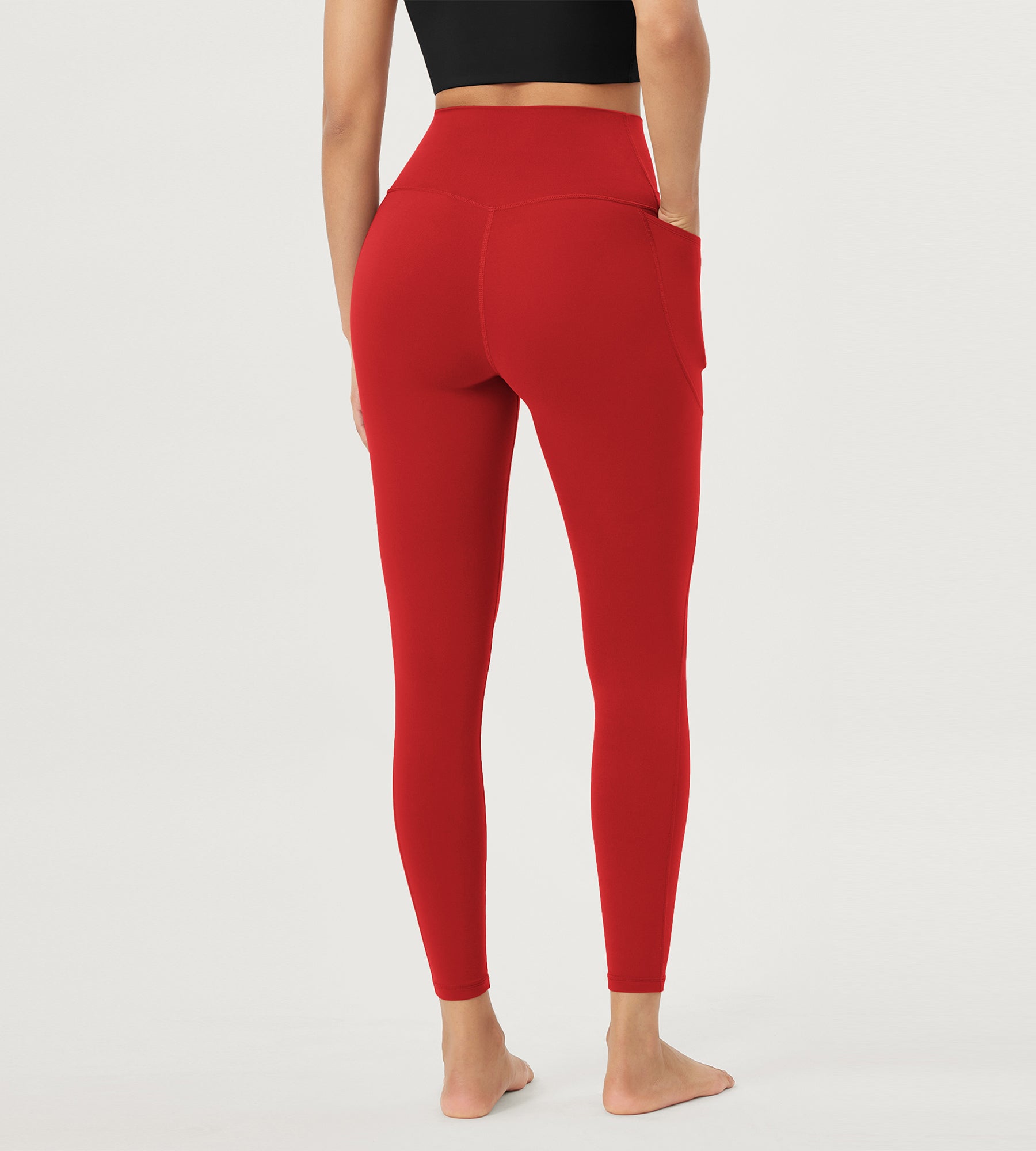 25" Crossover 7/8 V High Wasit Lounge Leggings with Pockets - ododos