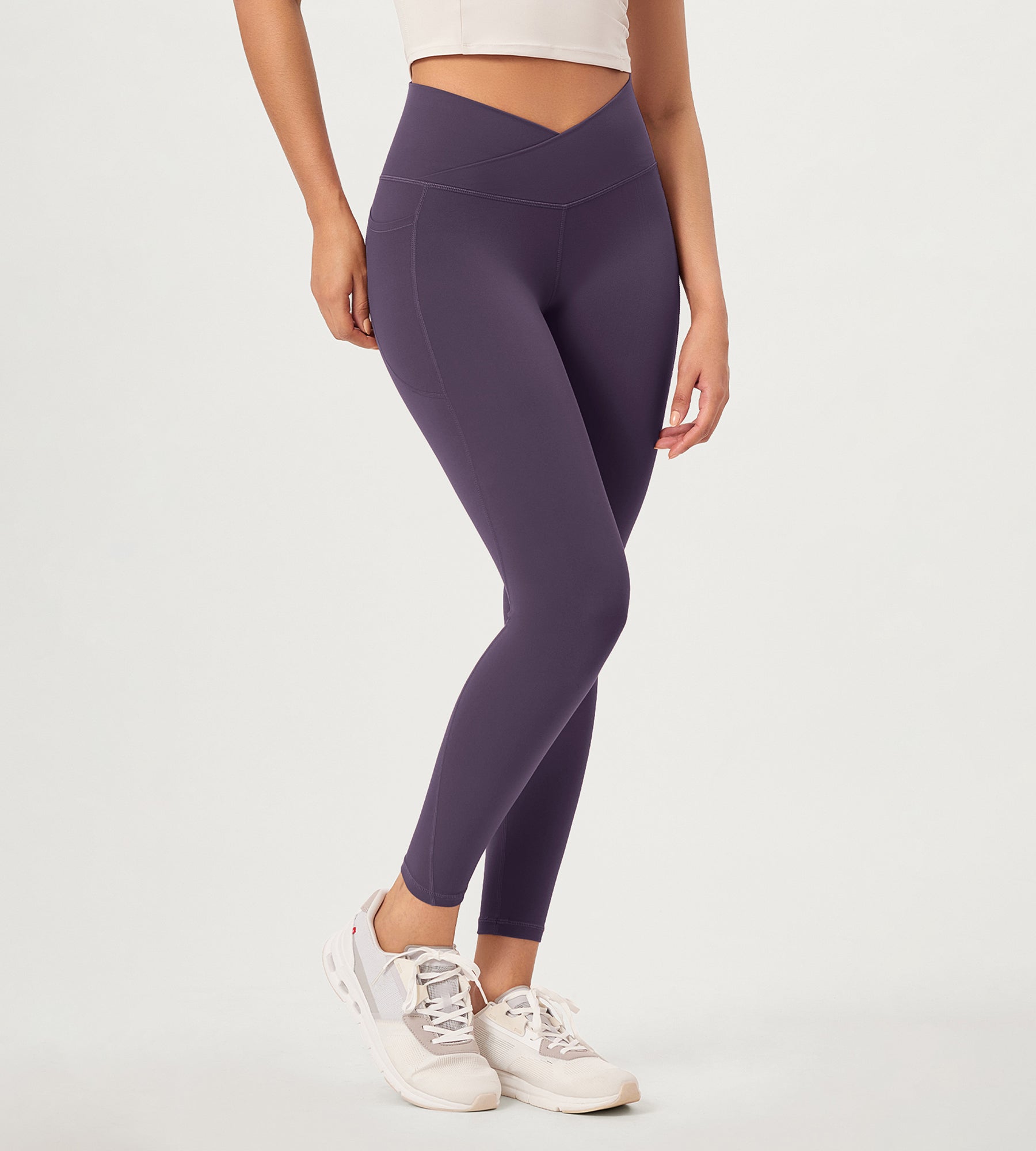 2-Pack 25 ODCLOUD Crossover Lounge Yoga Waist Leggings with Pockets - ododos