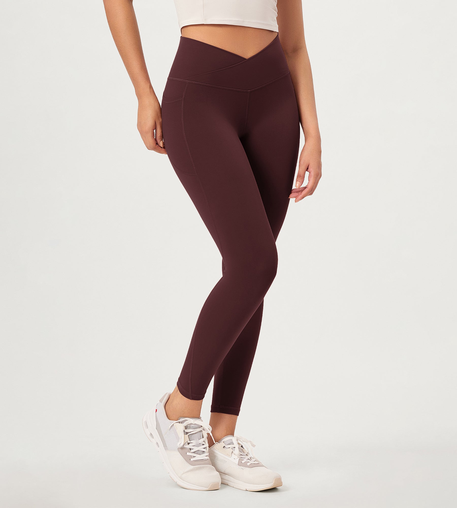 2-Pack 25 ODCLOUD Crossover Lounge Yoga Waist Leggings with Pockets - ododos