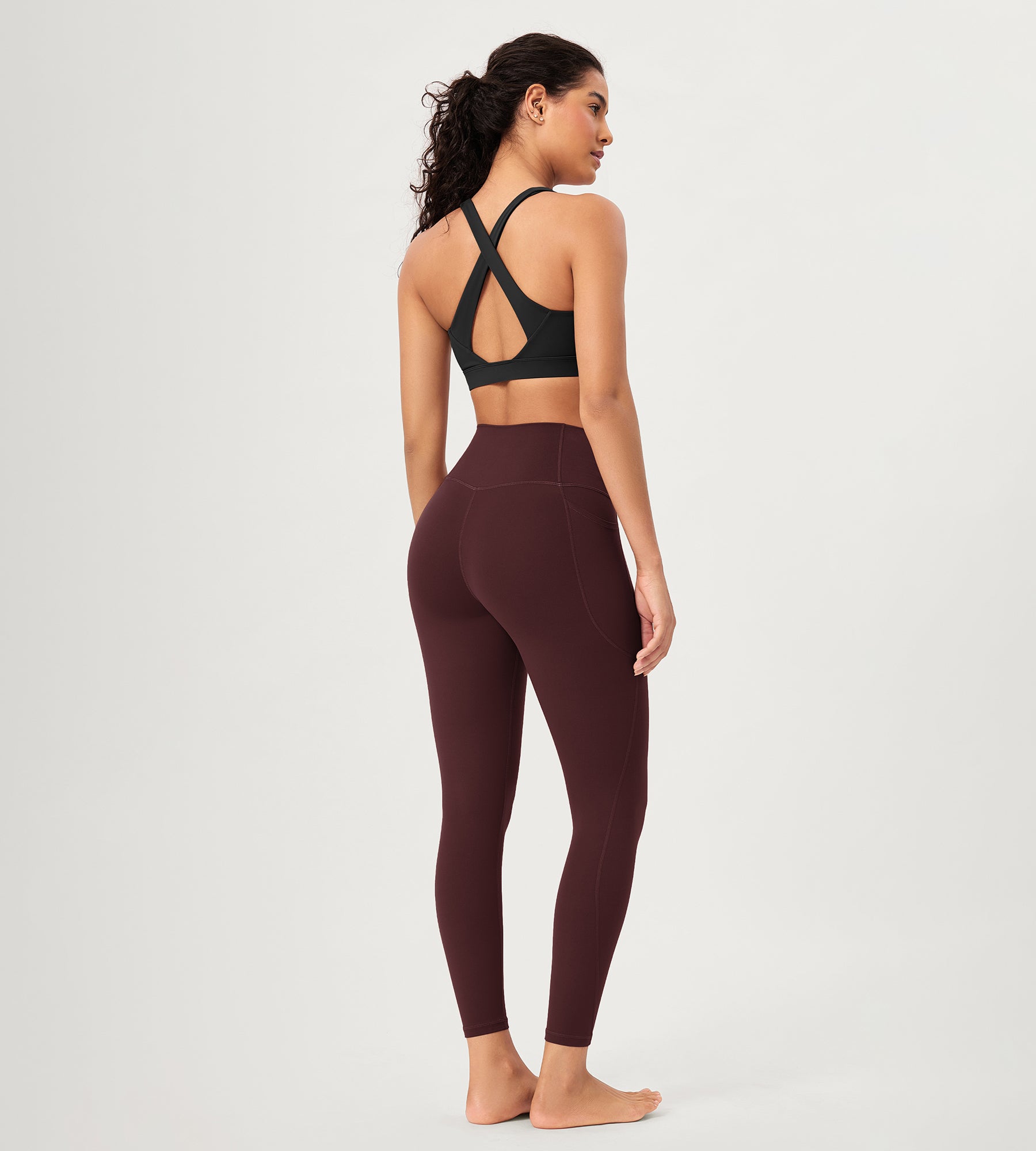 2-Pack 25" ODCLOUD Crossover Lounge Yoga Waist Leggings with Pockets - ododos