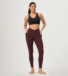 2-Pack 25" ODCLOUD Crossover Lounge Yoga Waist Leggings with Pockets - ododos