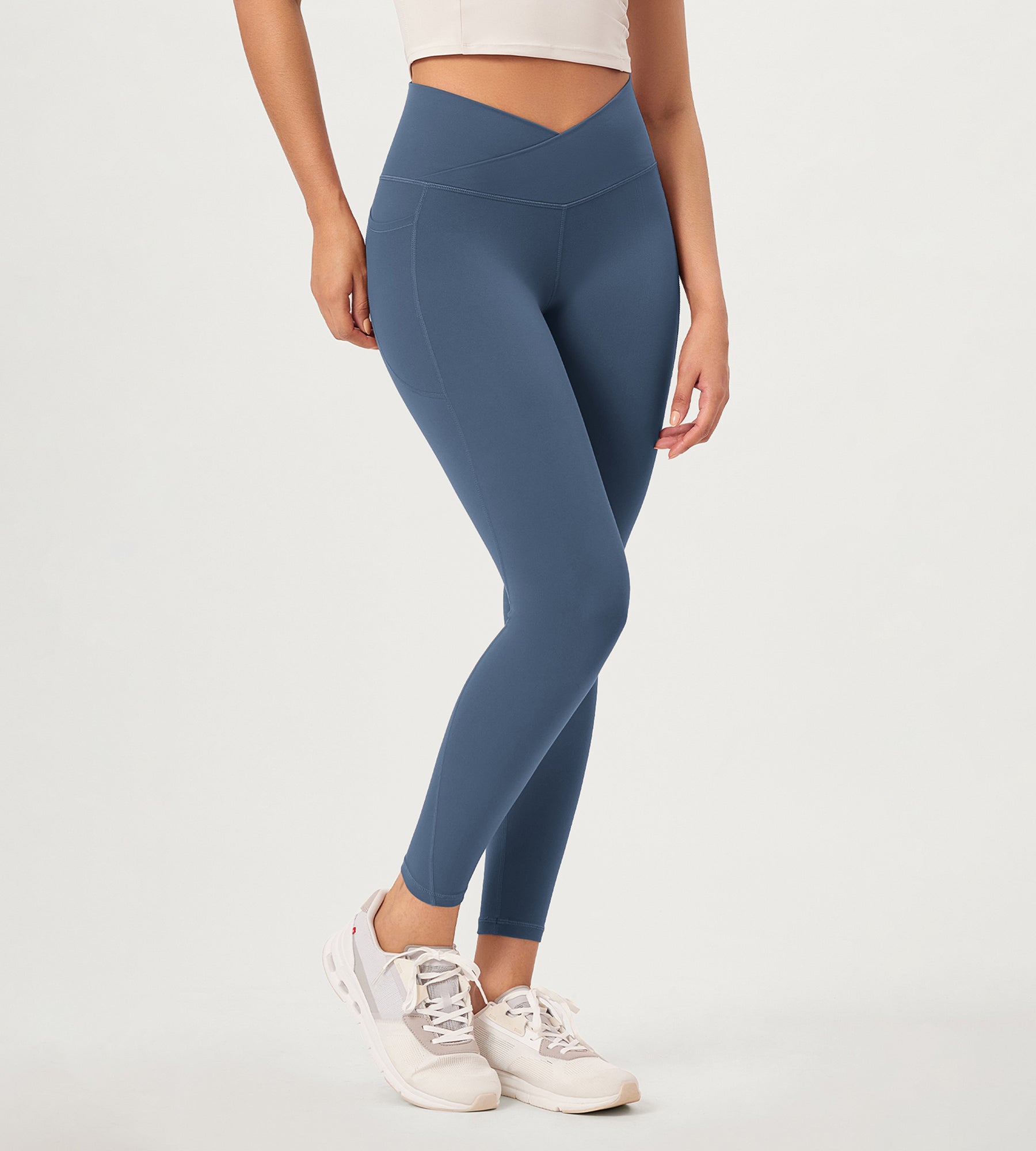 2-Pack 25 ODCLOUD Crossover Lounge Yoga Waist Leggings with Pockets - ododos