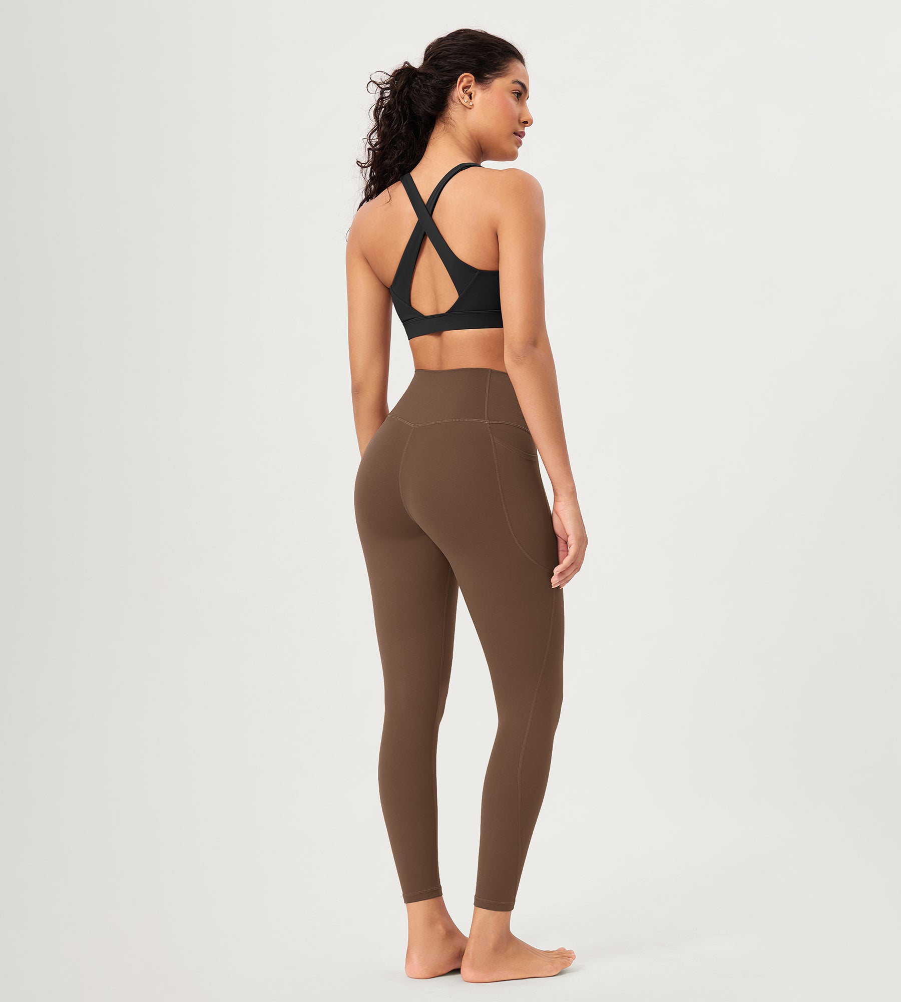 25 ODCLOUD Crossover Lounge Yoga Waist Leggings with Pockets - ododos