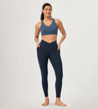 25" ODCLOUD Crossover Lounge Yoga Waist Leggings with Pockets - ododos