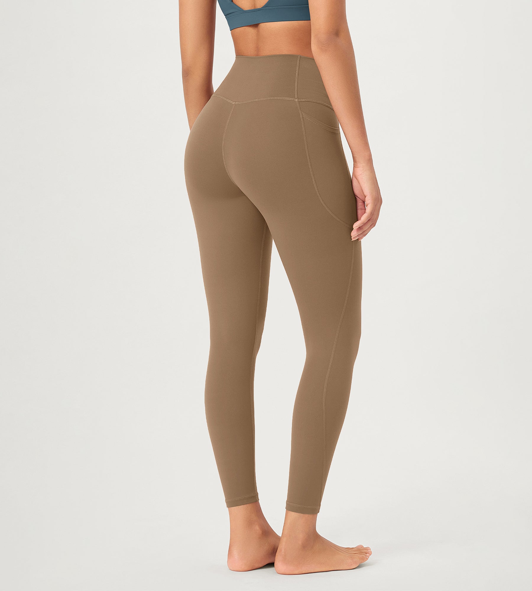 25 ODCLOUD Crossover Lounge Yoga Waist Leggings with Pockets - ododos