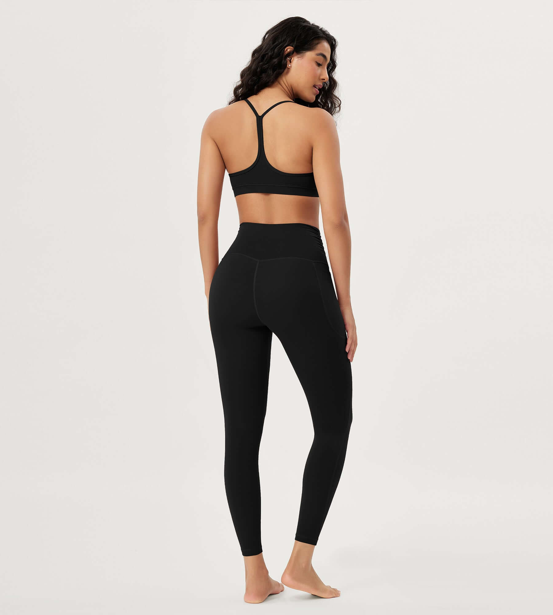 25 / 28 Gathered Crossover Lounge Yoga Leggings with Pockets - ododos