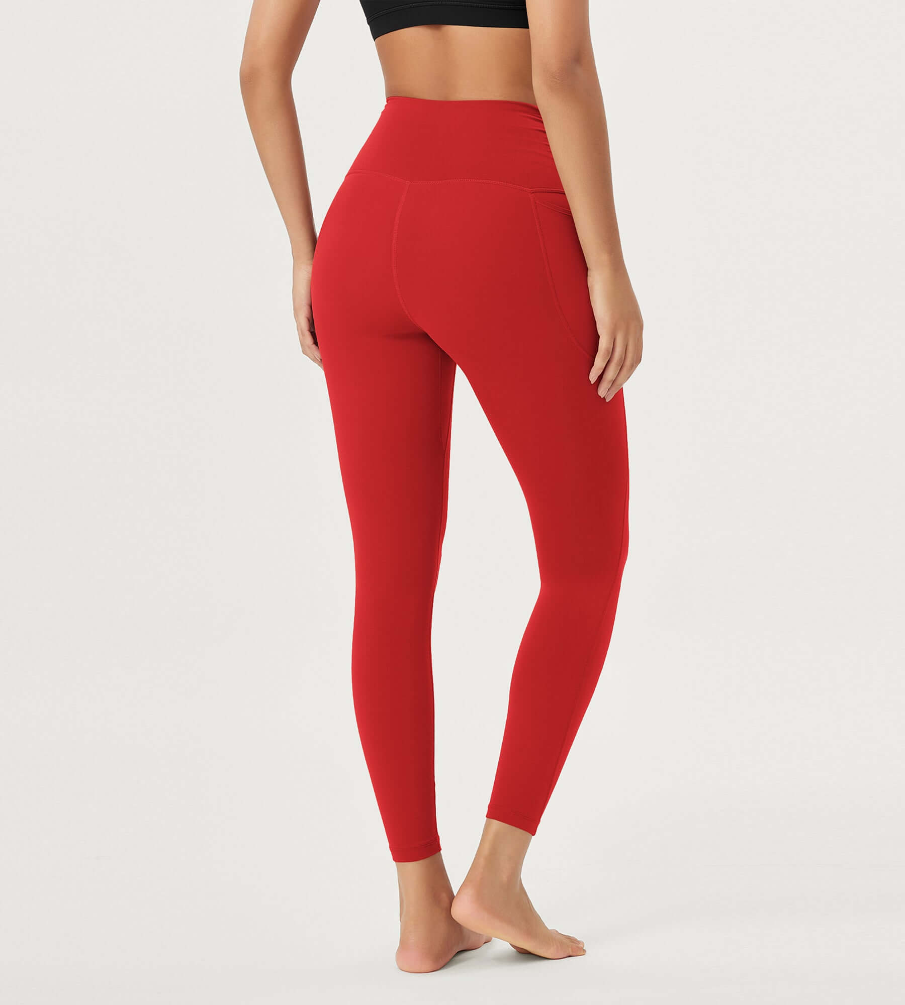 25 / 28 Gathered Crossover Lounge Yoga Leggings with Pockets - ododos