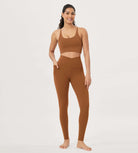 25"/28" Crossover 7/8 V High Wasit Lounge Leggings with Pockets - ododos