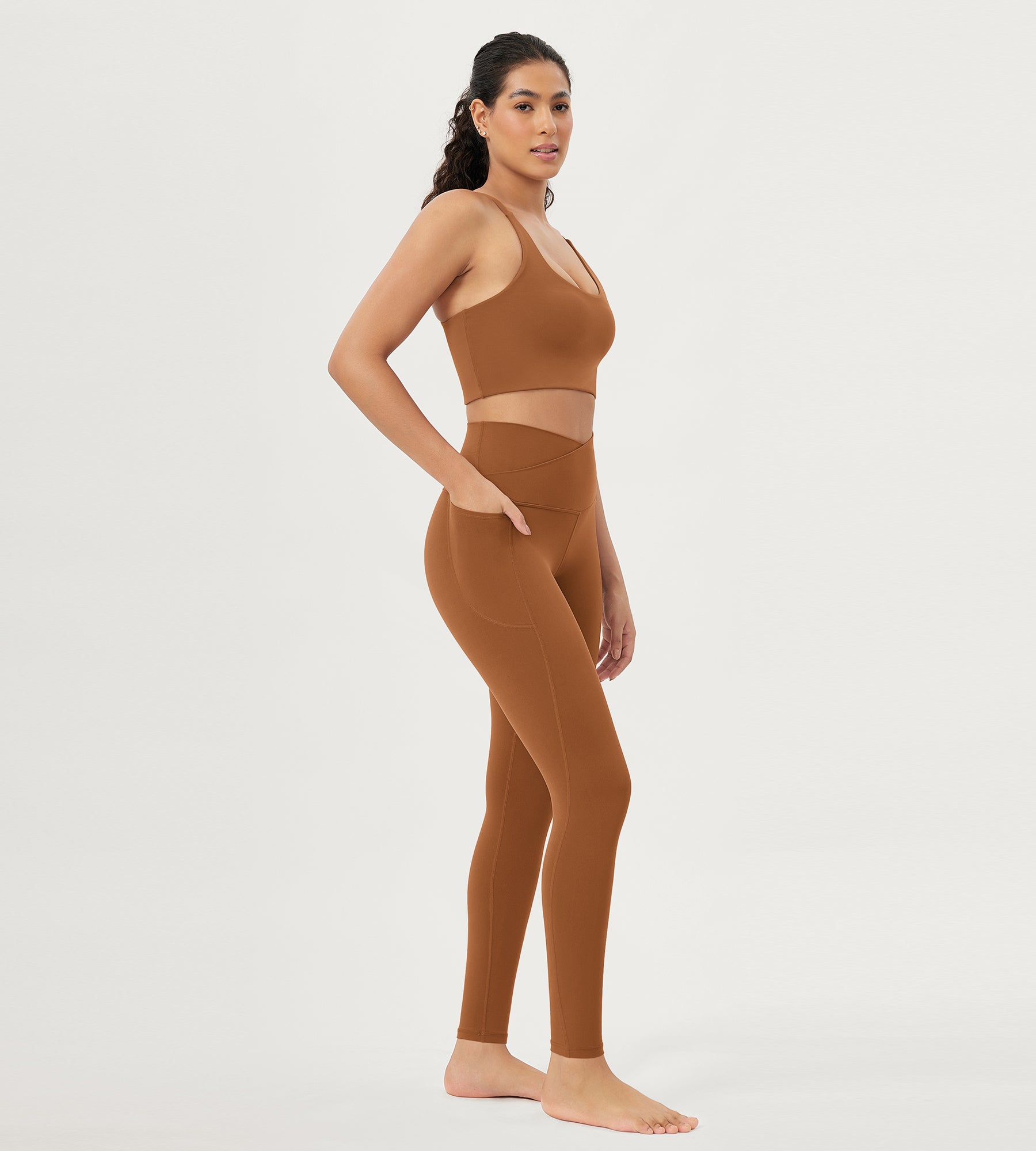28 Crossover V High Wasit Lounge Leggings with Pockets - ododos