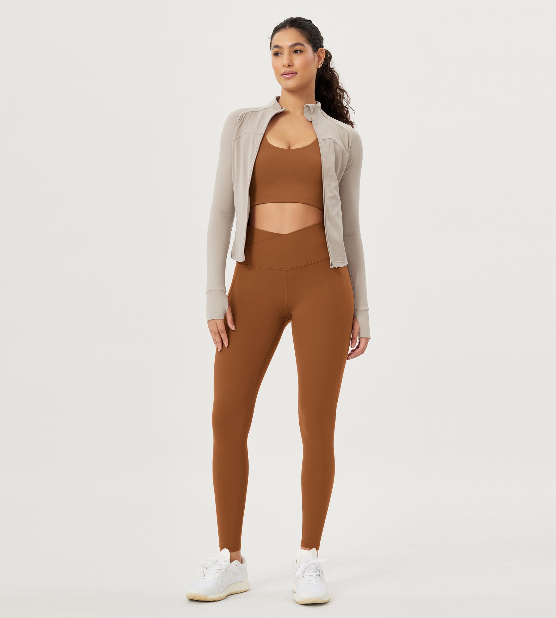 28" Crossover V High Wasit Lounge Leggings with Pockets - ododos