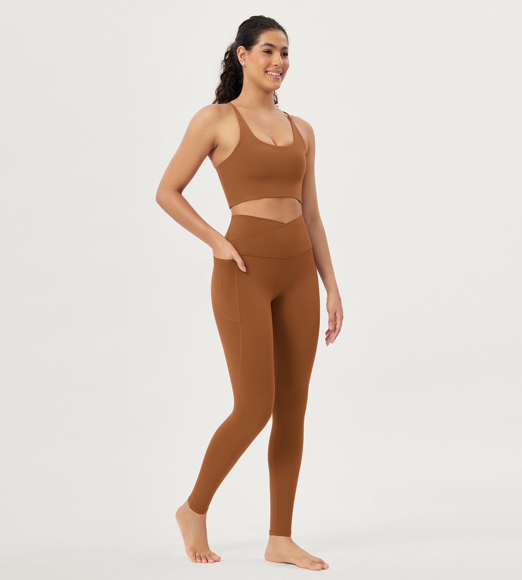 28 Crossover V High Wasit Lounge Leggings with Pockets - ododos