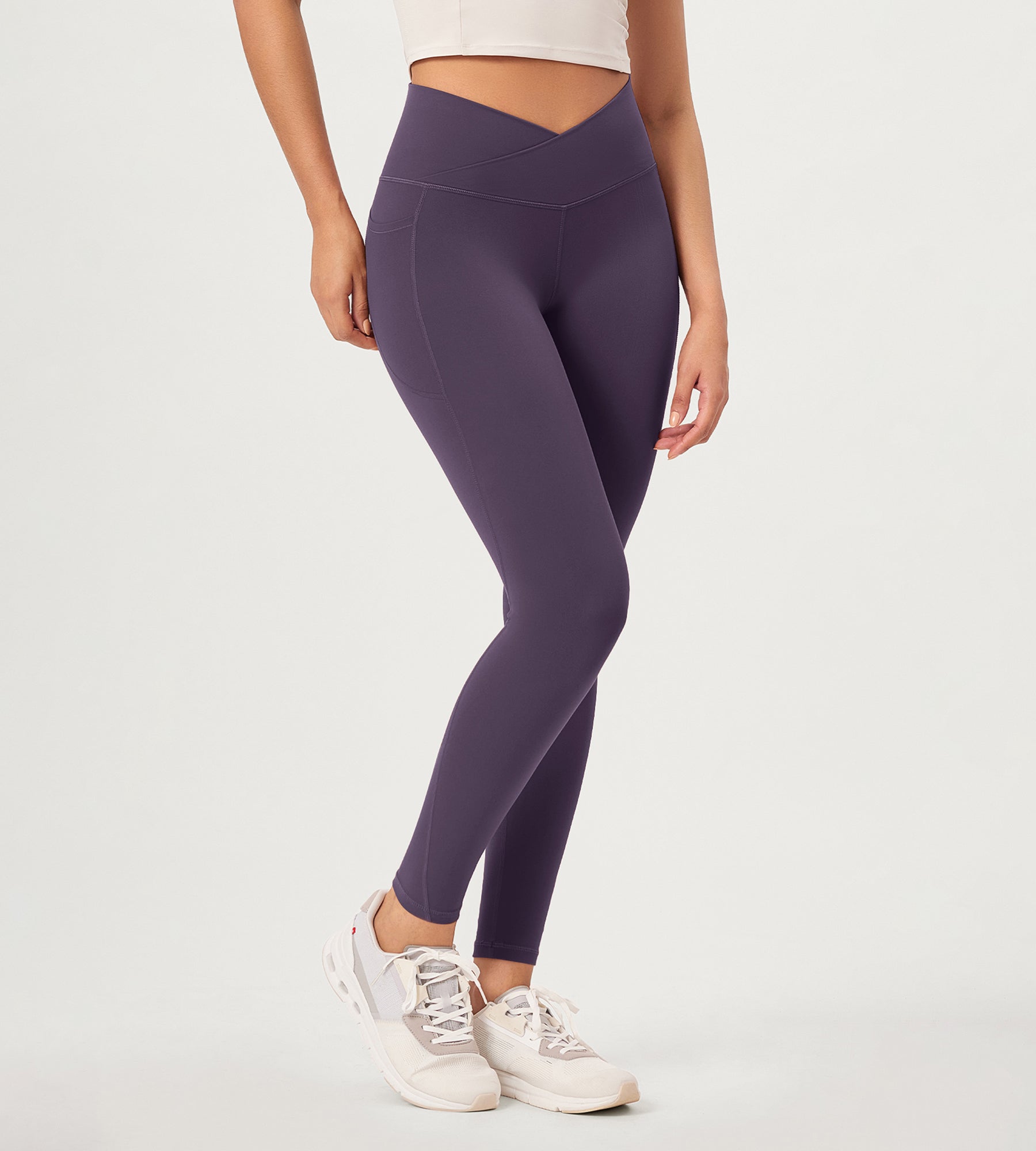 2-Pack 28 ODCLOUD Crossover Lounge Yoga Waist Leggings with Pockets - ododos