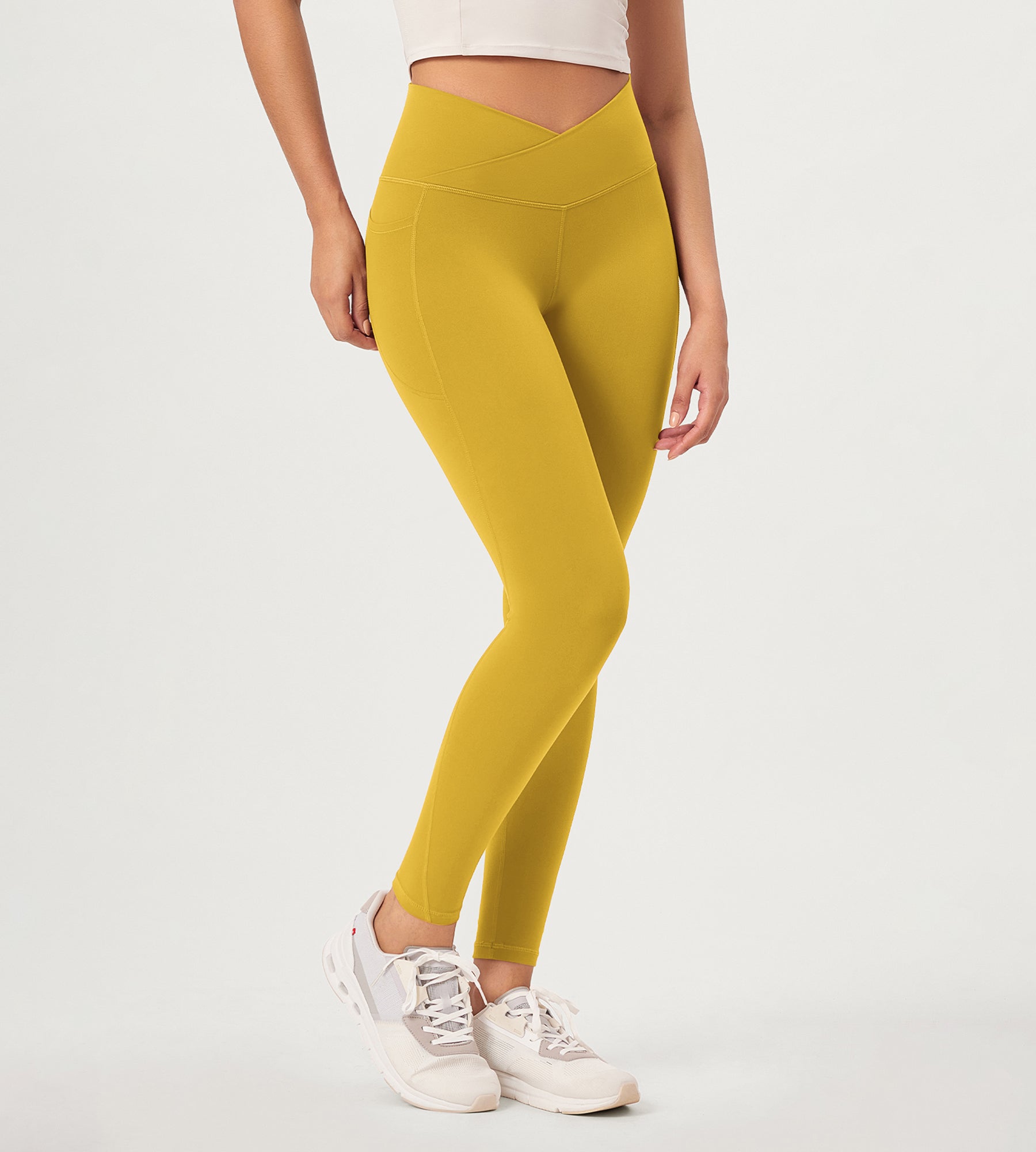 2-Pack 28 ODCLOUD Crossover Lounge Yoga Waist Leggings with Pockets - ododos