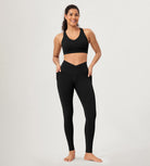 28" ODCLOUD Crossover Lounge Yoga Waist Leggings with Pockets - ododos