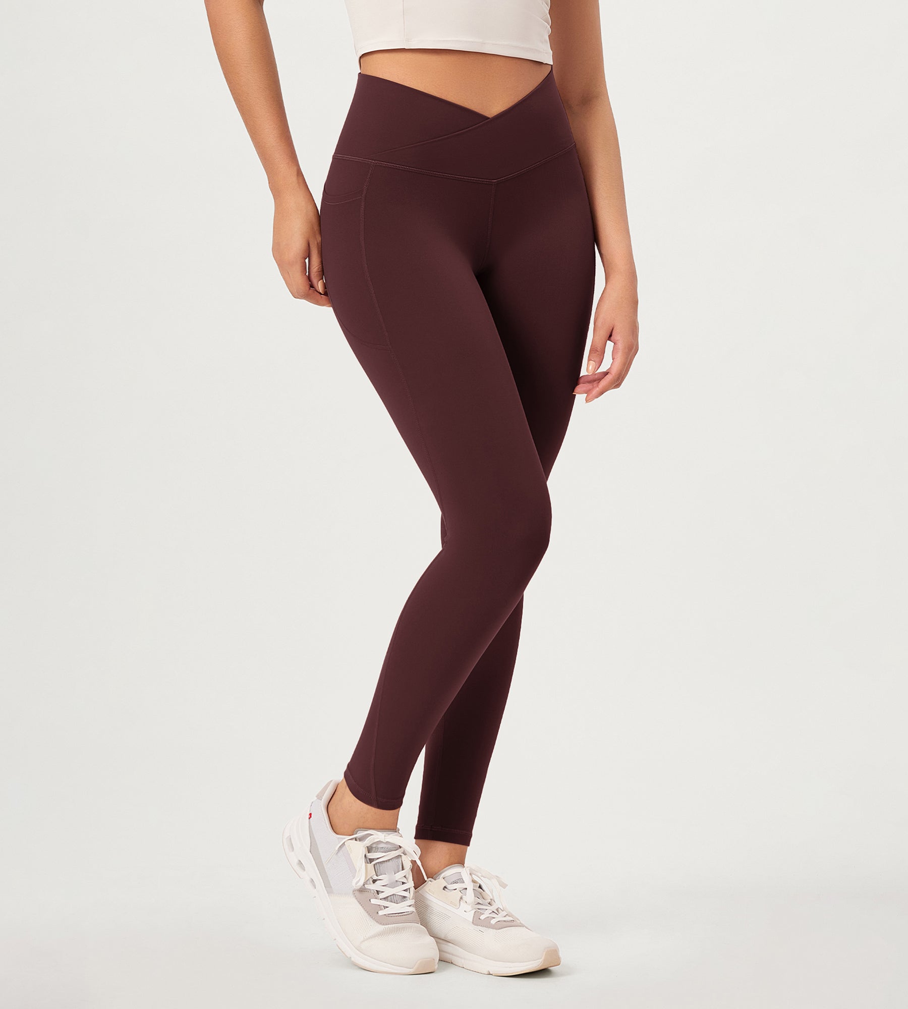 2-Pack 28 ODCLOUD Crossover Lounge Yoga Waist Leggings with Pockets - ododos