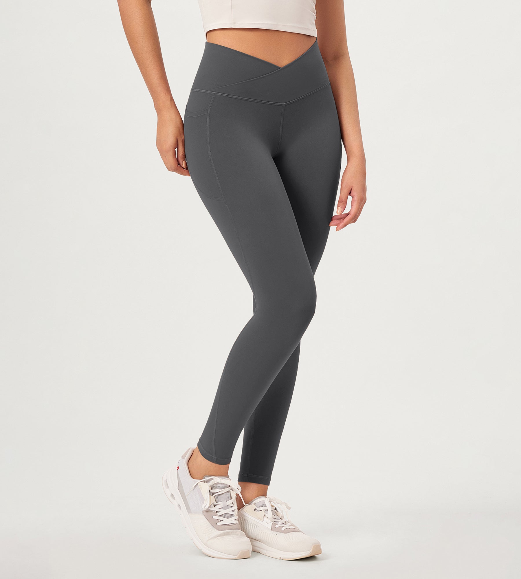 2-Pack 28 ODCLOUD Crossover Lounge Yoga Waist Leggings with Pockets - ododos