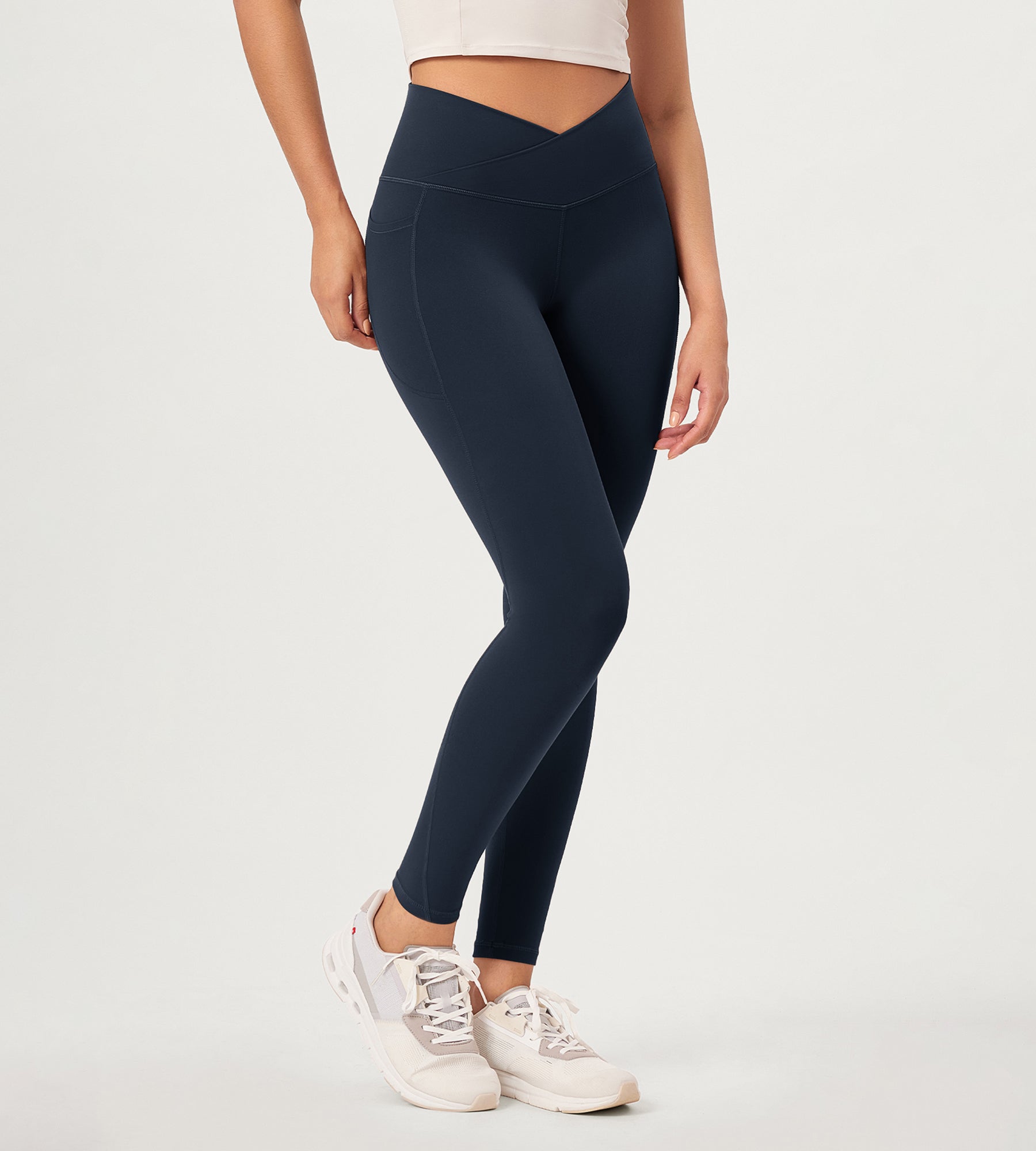 2-Pack 28 ODCLOUD Crossover Lounge Yoga Waist Leggings with Pockets - ododos