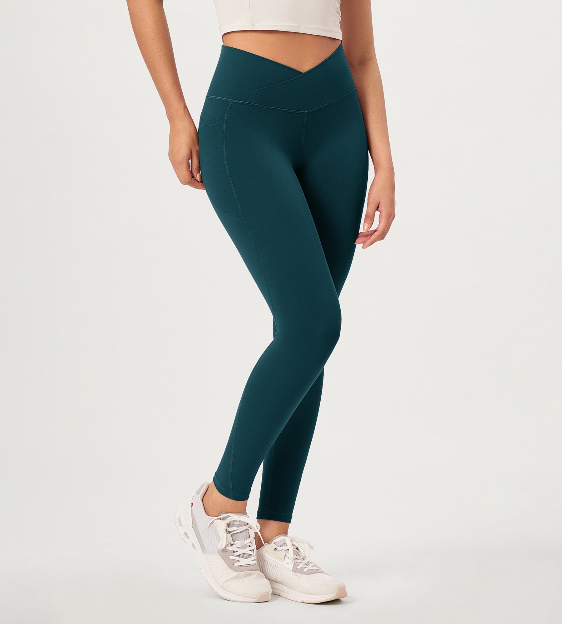 2-Pack 28 ODCLOUD Crossover Lounge Yoga Waist Leggings with Pockets - ododos