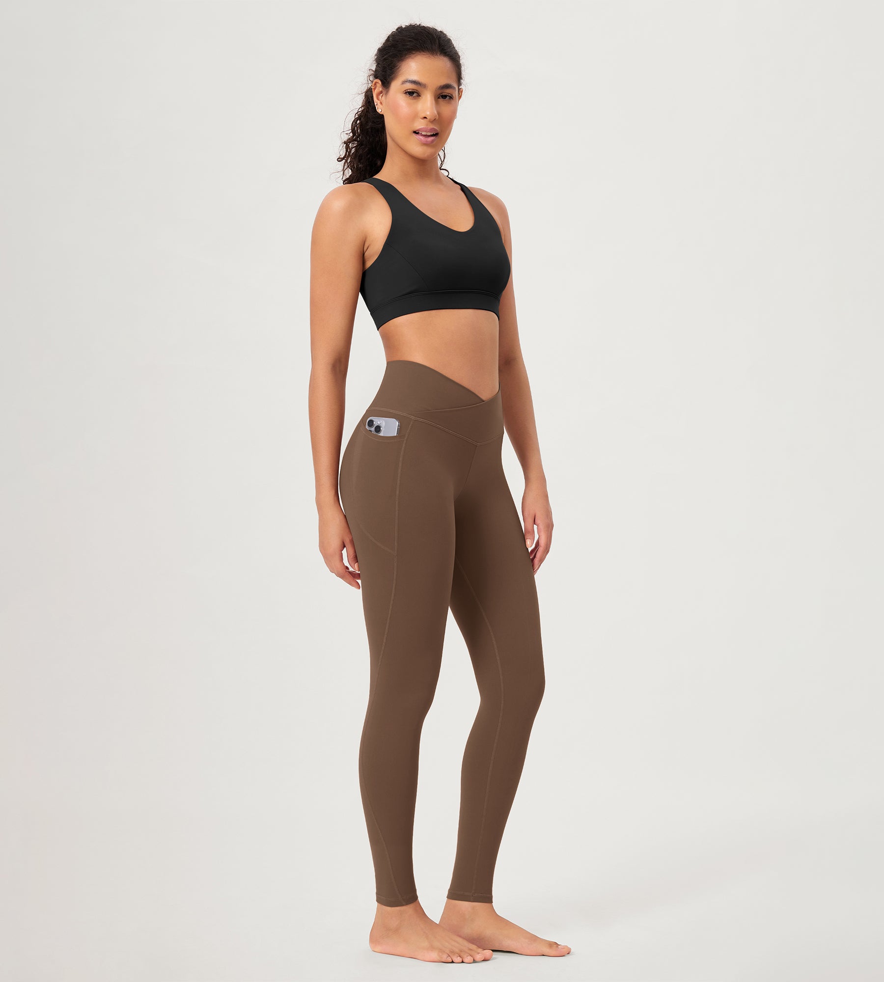 28" ODCLOUD Crossover Lounge Yoga Waist Leggings with Pockets - ododos