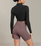 Cloud Feeling Cross Waist Yoga Shorts with Pockets - ododos