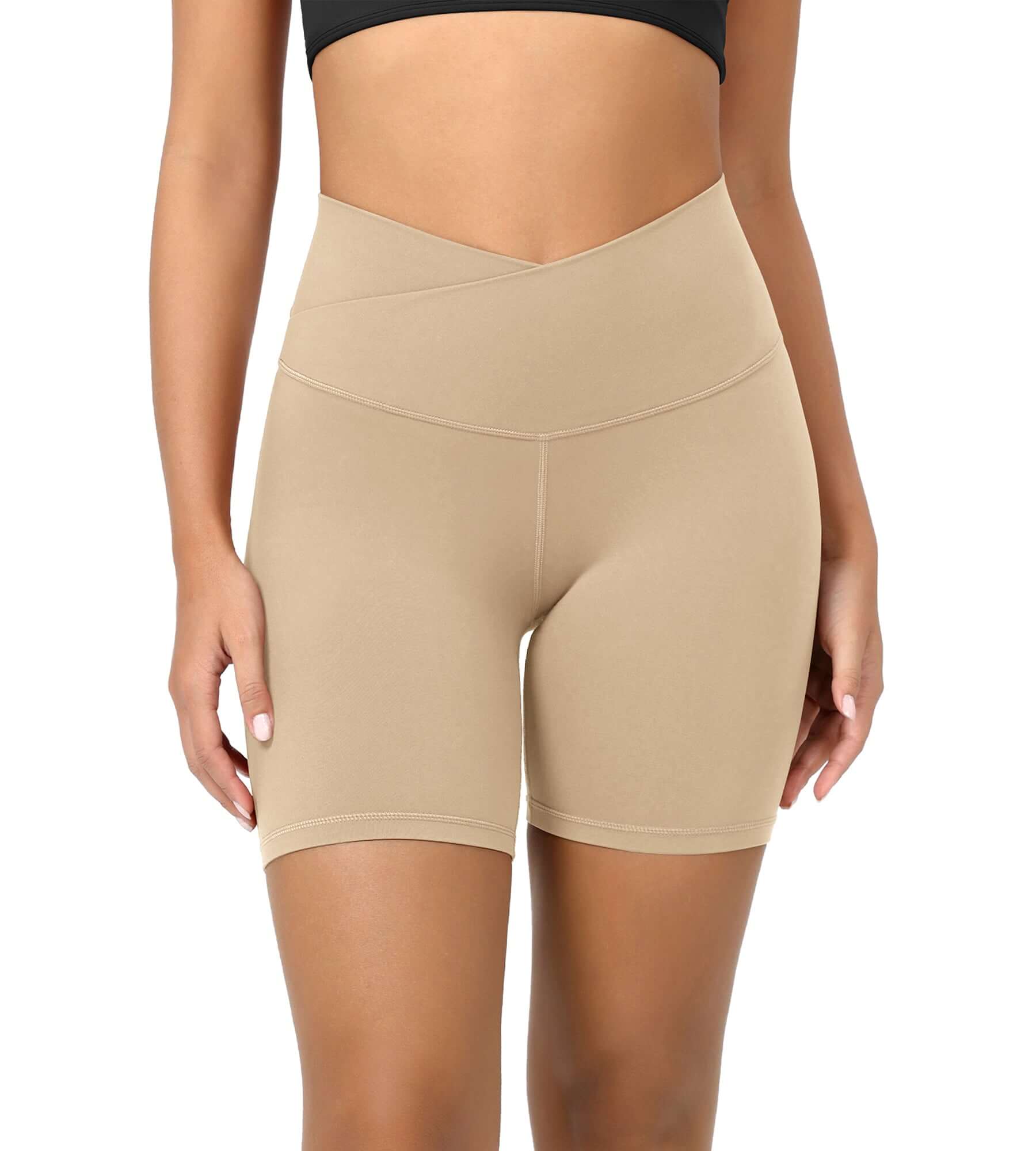 Cloud Feeling 6 Crossover Yoga Shorts - ododos