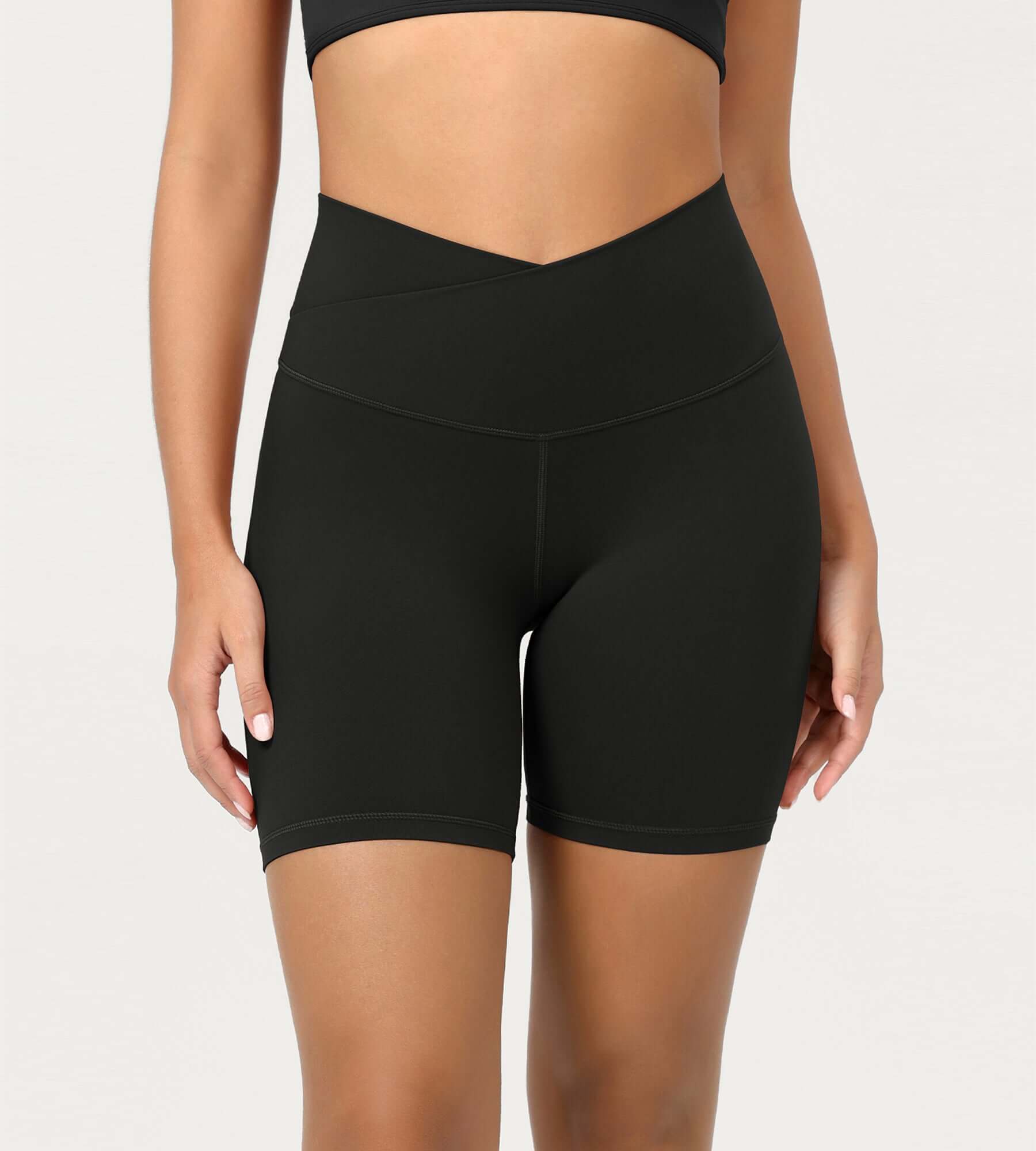 Cloud Feeling 6 Crossover Yoga Shorts - ododos