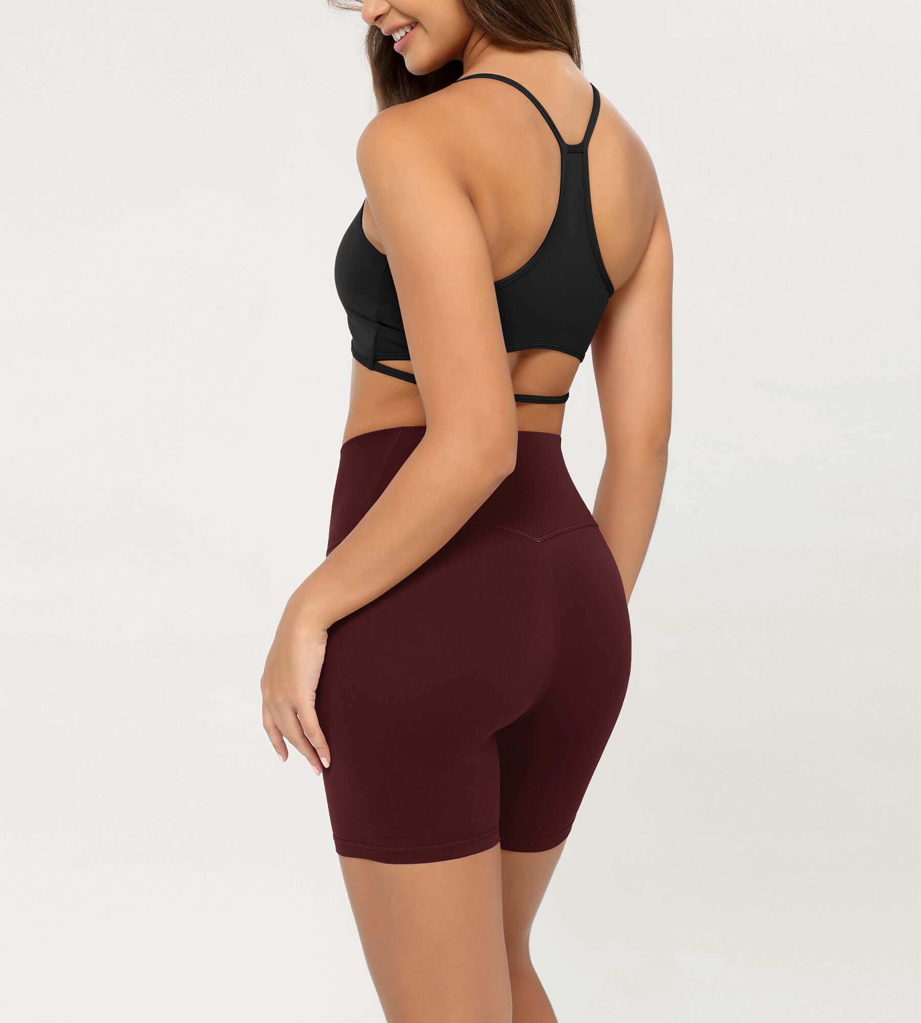 Cloud Feeling 6 Crossover Yoga Shorts - ododos