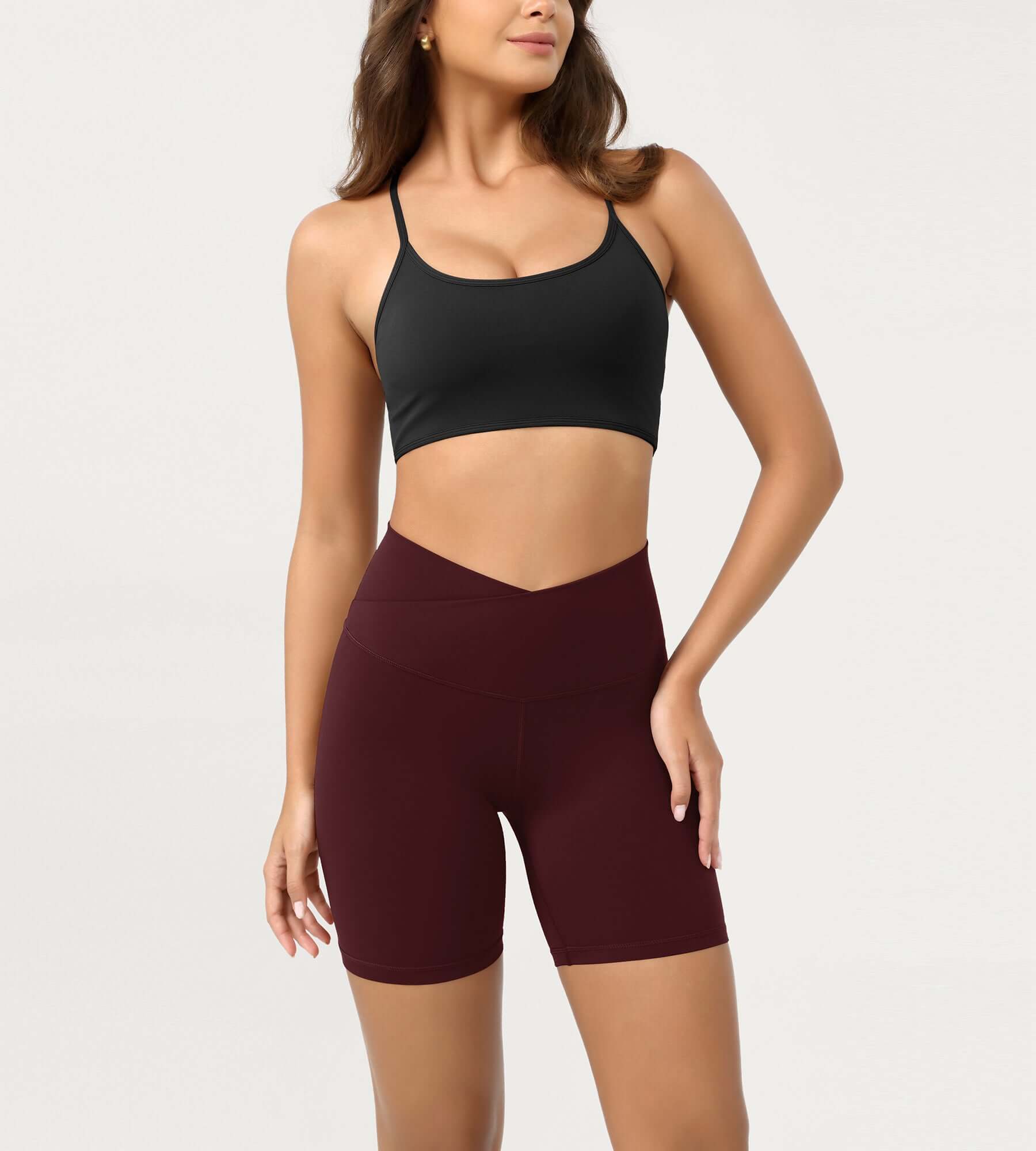 Cloud Feeling 6 Crossover Yoga Shorts - ododos