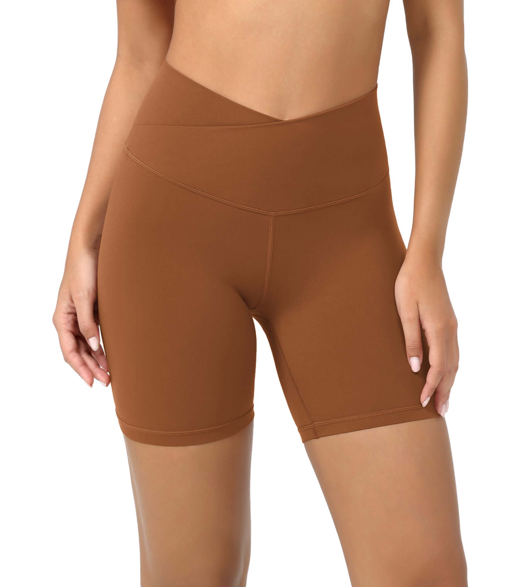 Cloud Feeling 6 Crossover Yoga Shorts - ododos