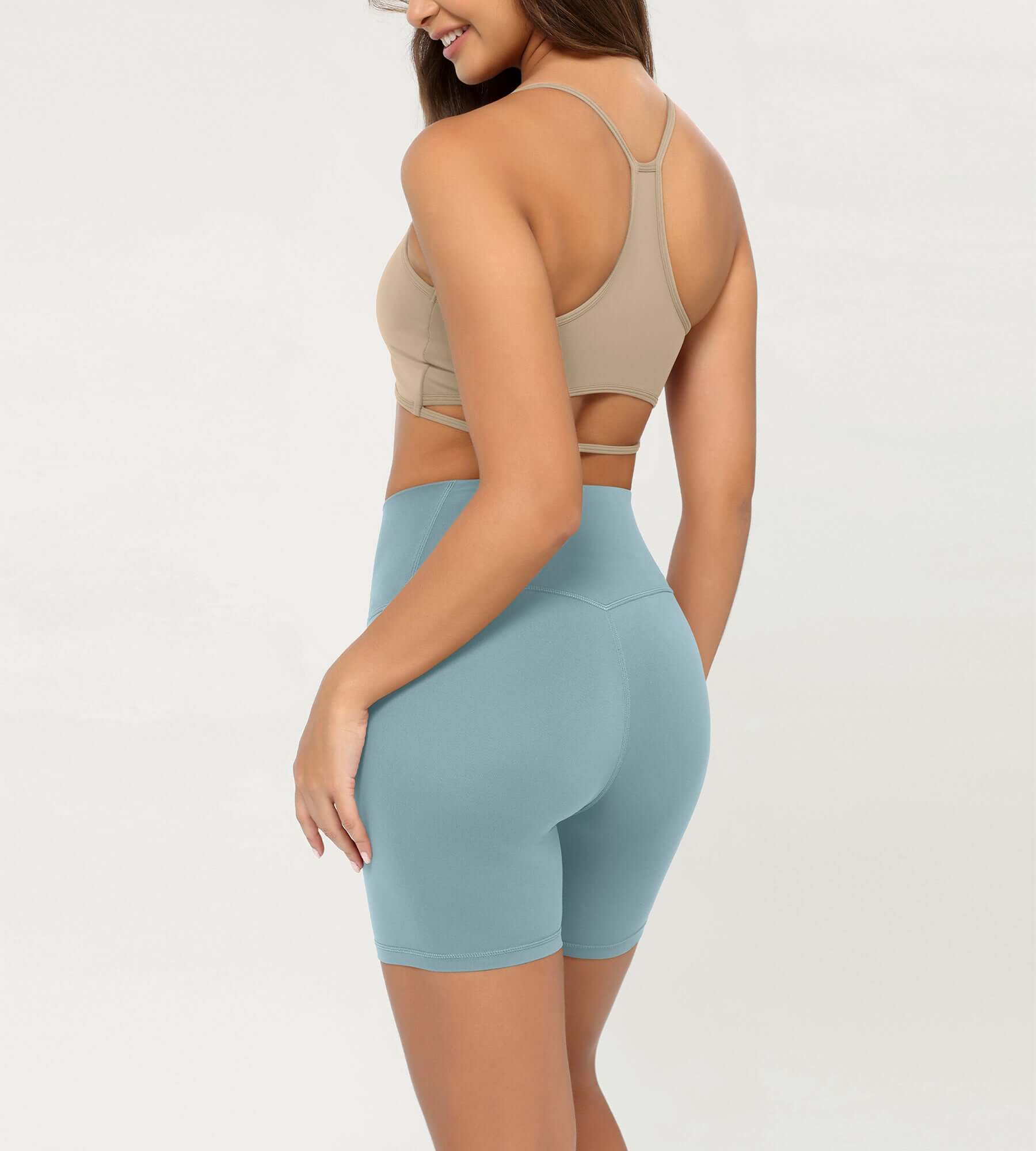 Cloud Feeling 6 Crossover Yoga Shorts - ododos