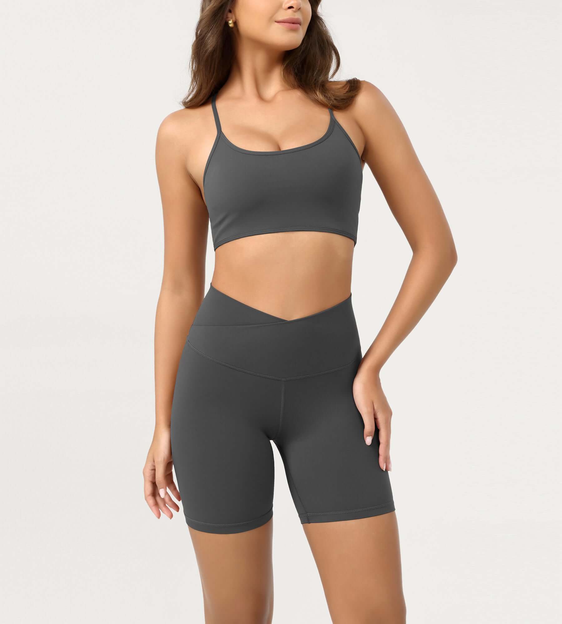 Cloud Feeling 6 Crossover Yoga Shorts - ododos