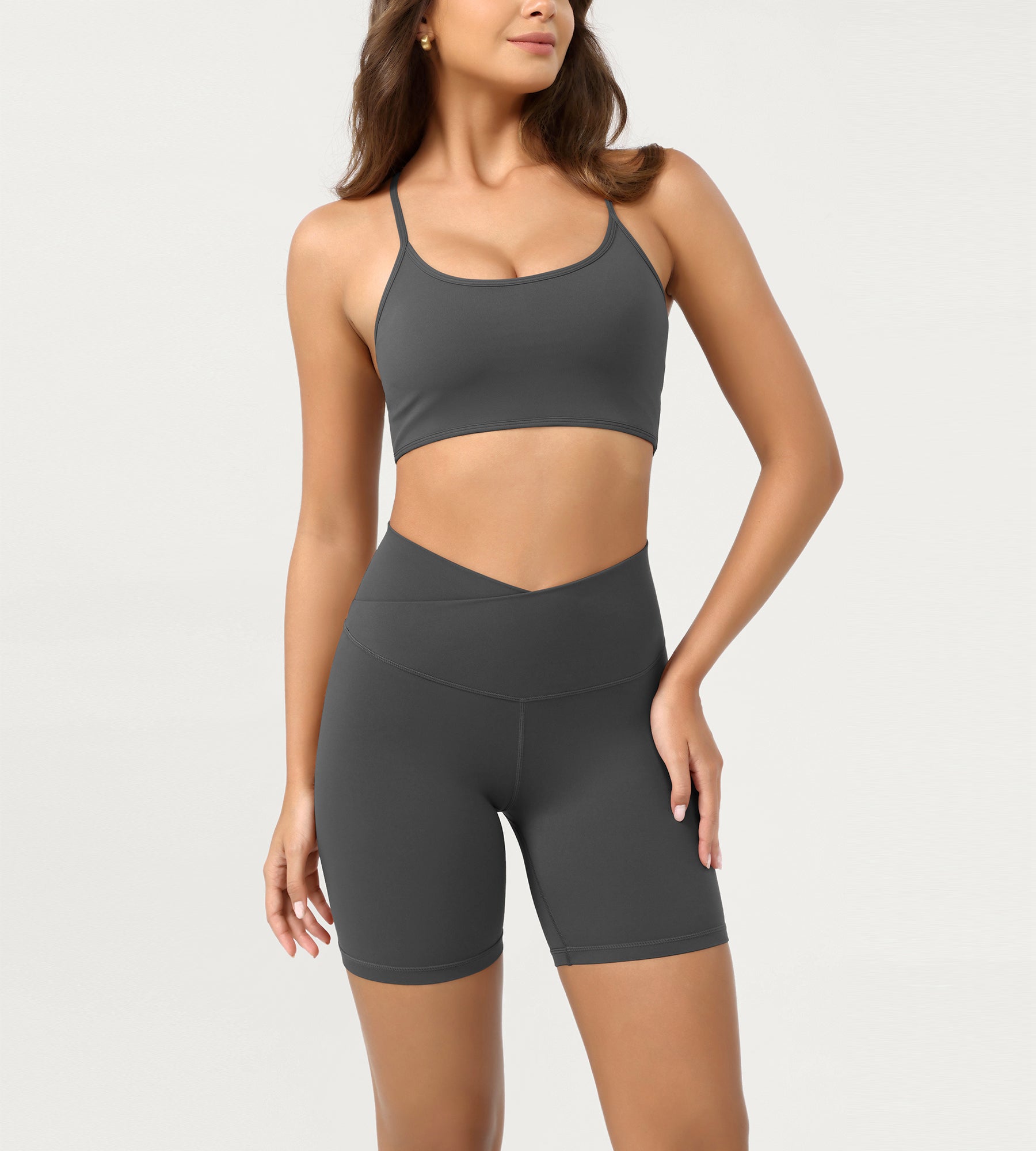 Cloud Feeling 6" Crossover Yoga Shorts - ododos