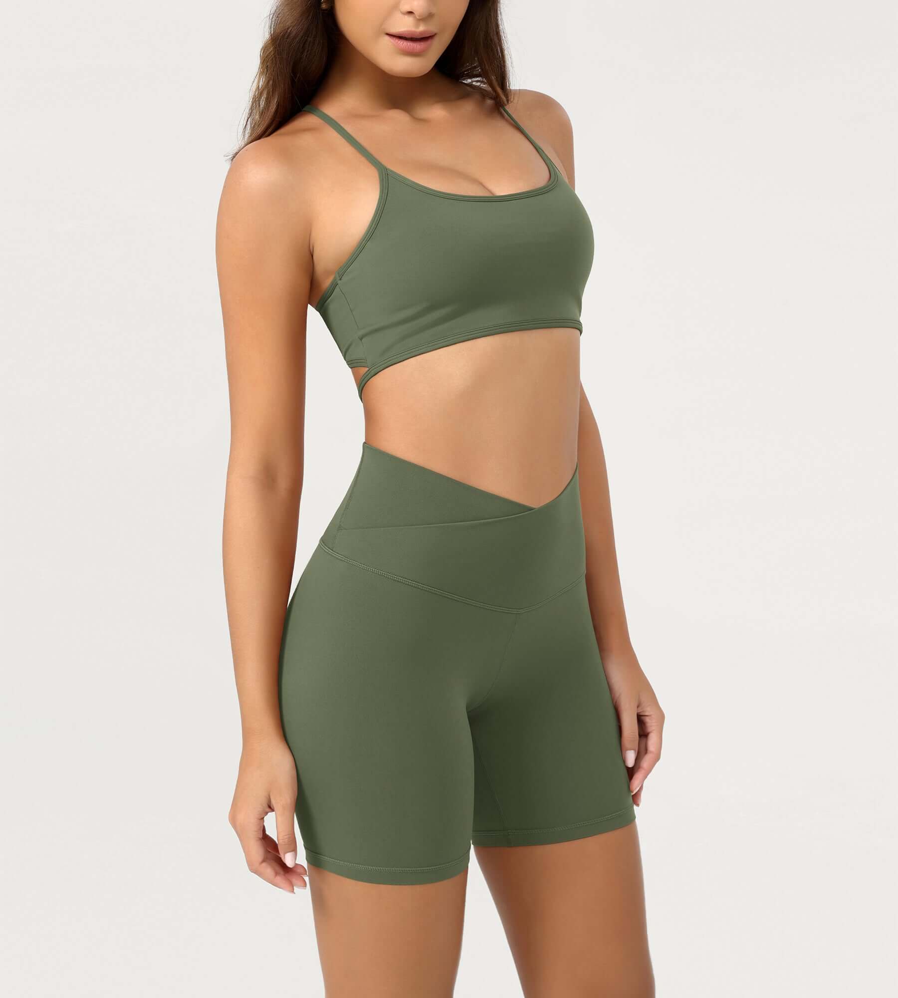 Cloud Feeling 6 Crossover Yoga Shorts - ododos