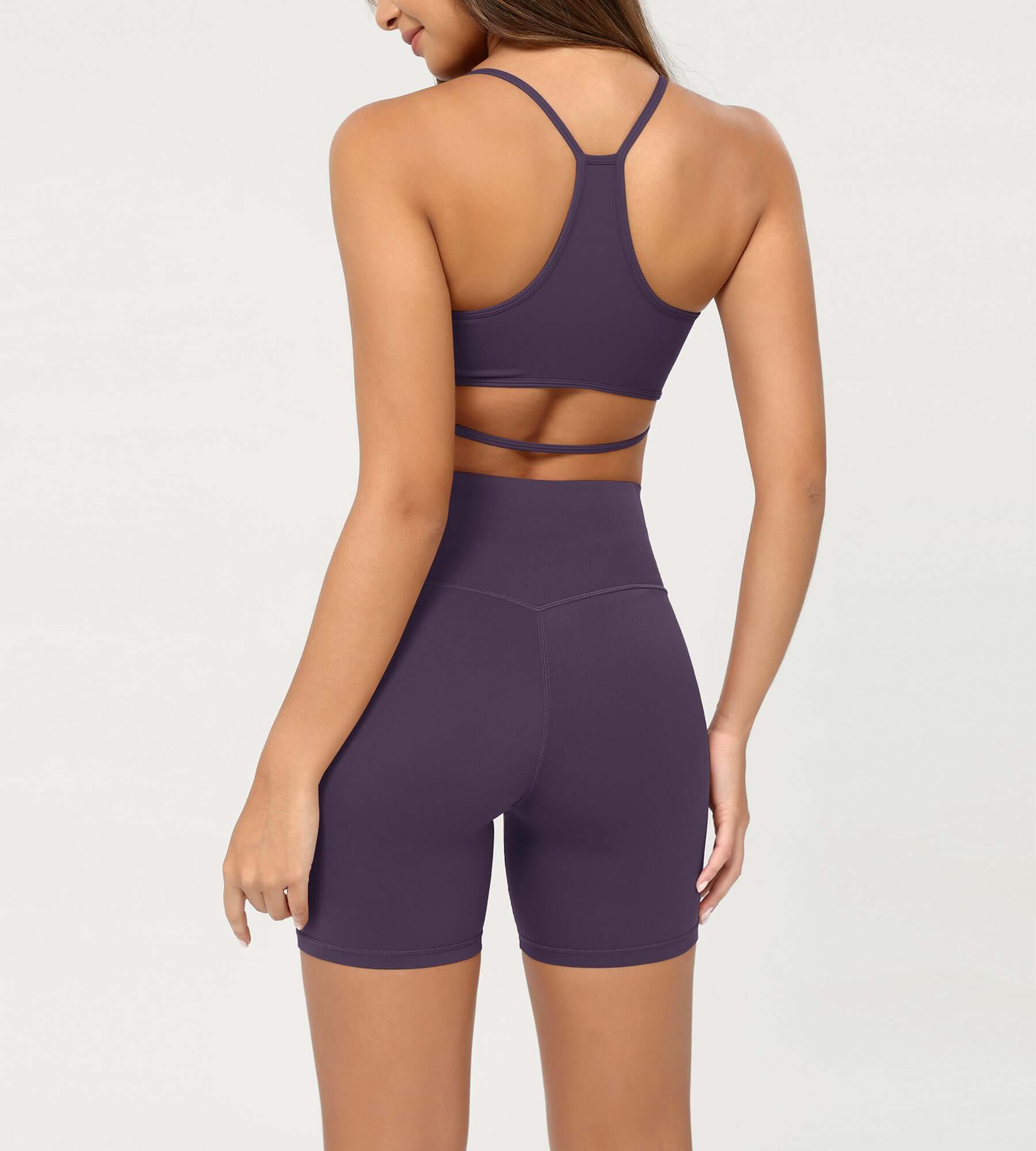 Cloud Feeling 6 Crossover Yoga Shorts - ododos
