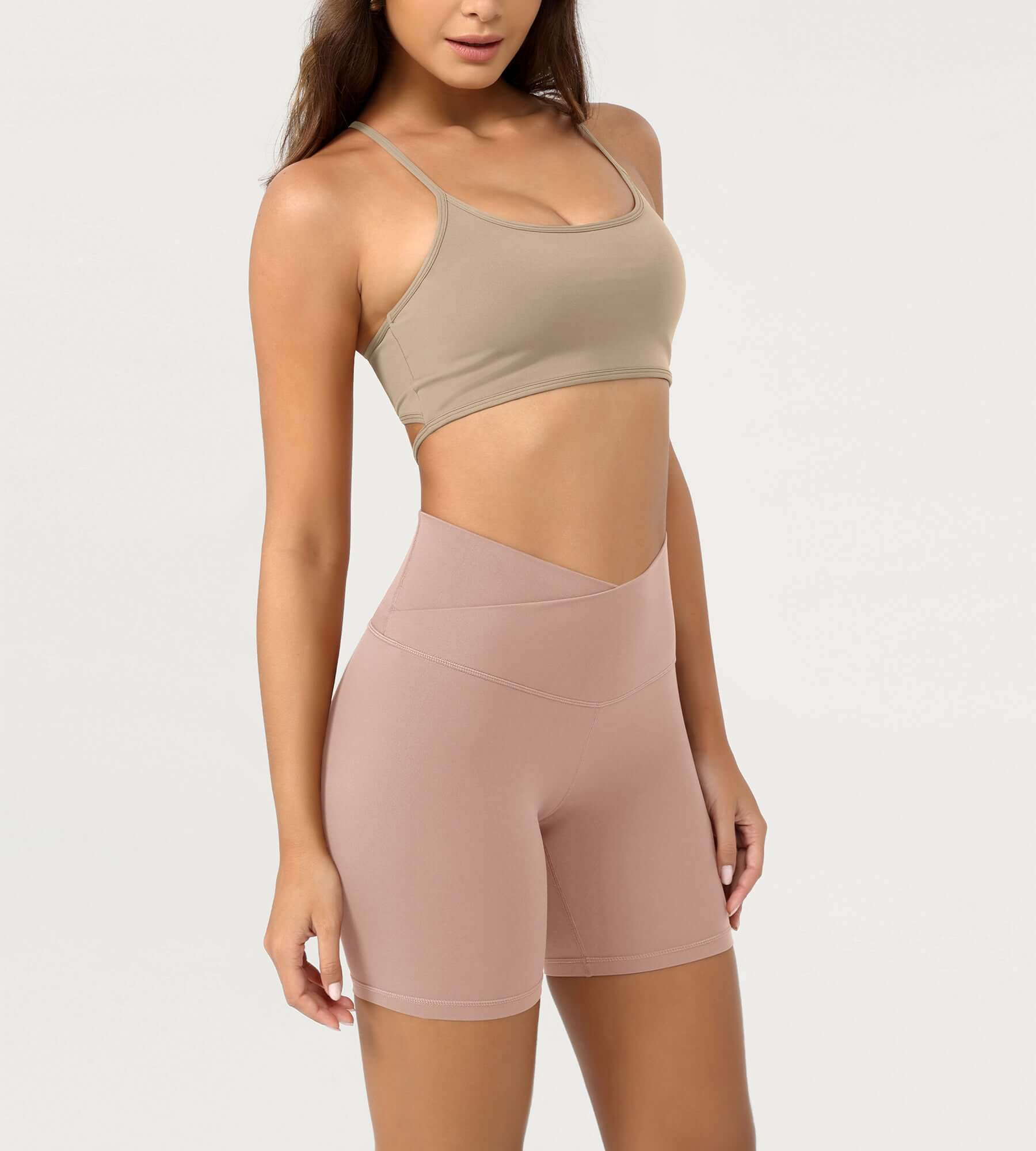 Cloud Feeling 6 Crossover Yoga Shorts - ododos