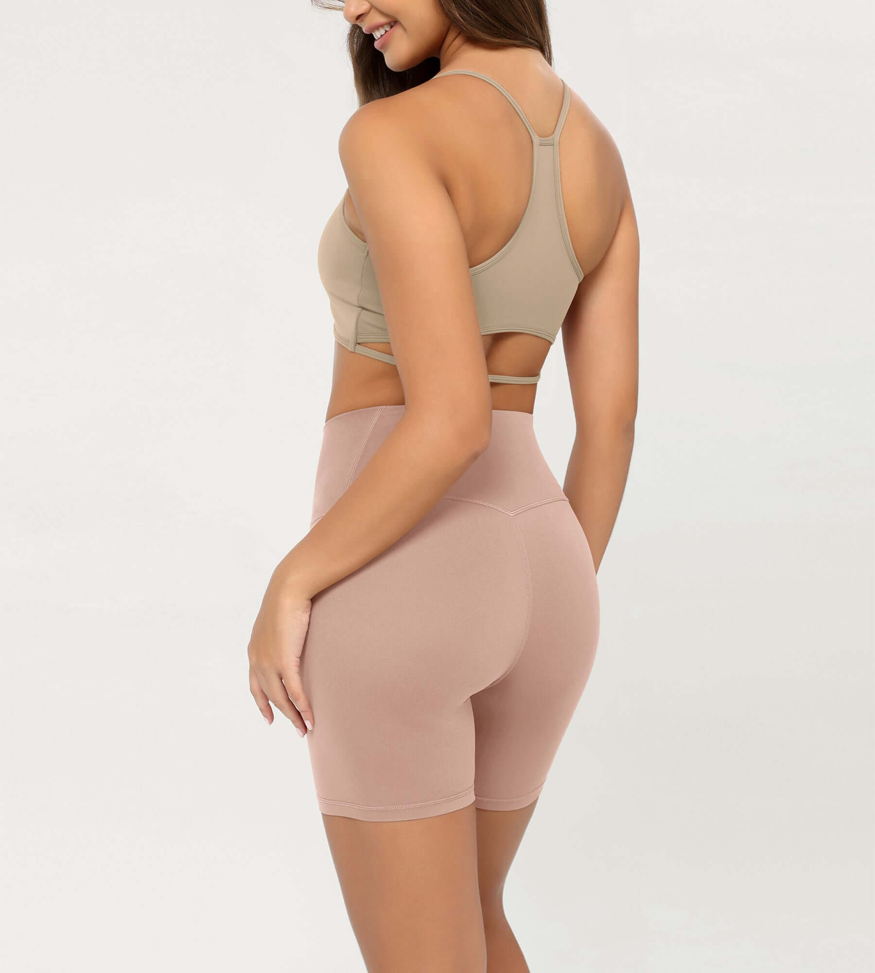 Cloud Feeling 6 Crossover Yoga Shorts - ododos