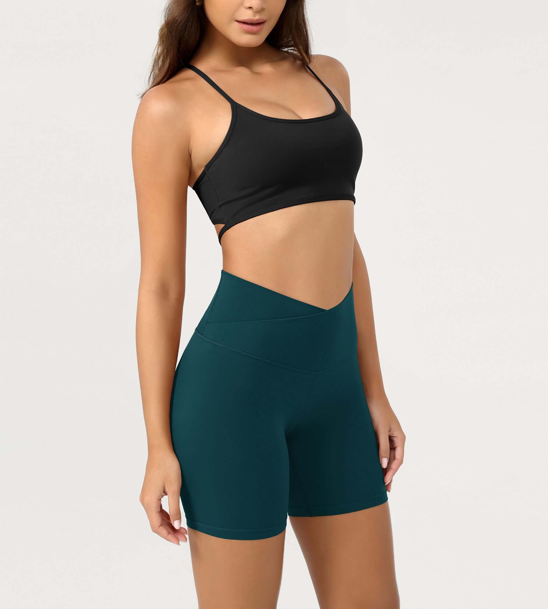 Cloud Feeling 6 Crossover Yoga Shorts - ododos