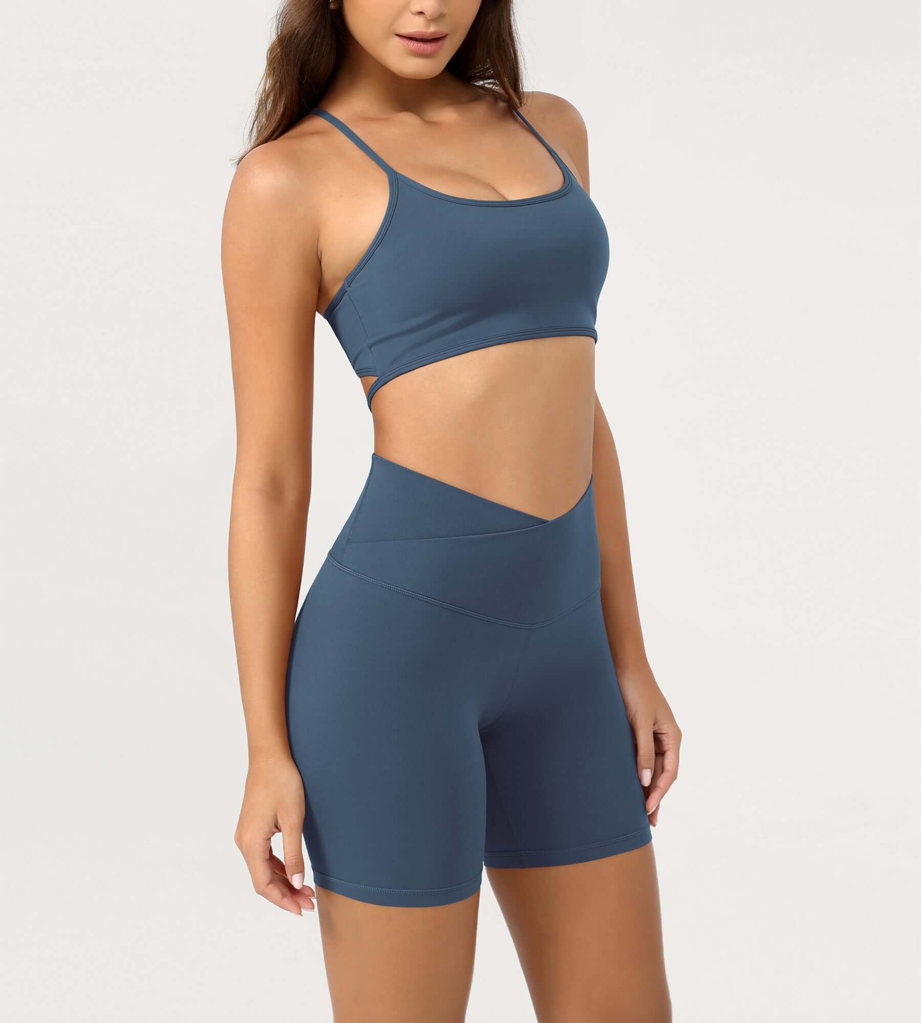 Cloud Feeling 6 Crossover Yoga Shorts - ododos