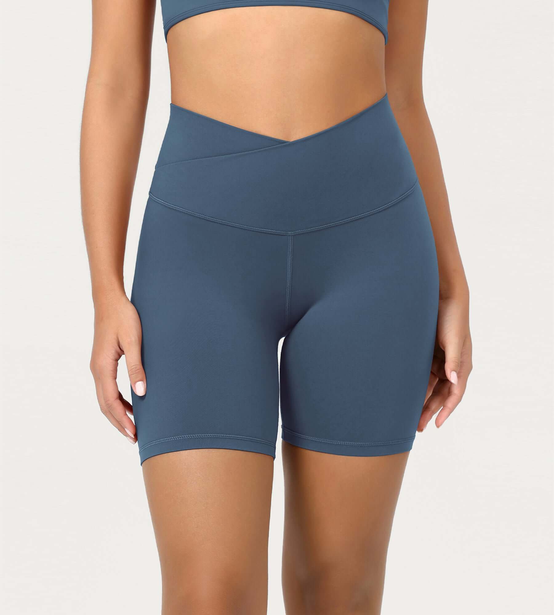 Cloud Feeling 6 Crossover Yoga Shorts - ododos