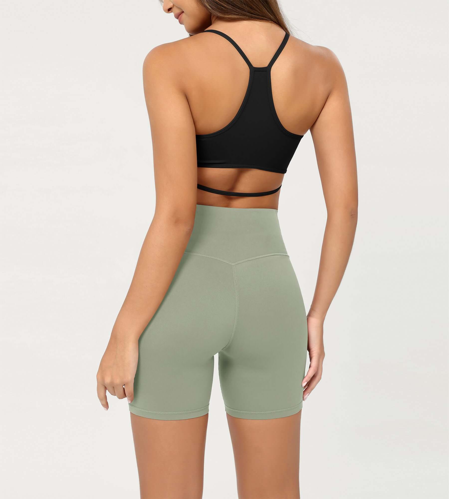 Cloud Feeling 6 Crossover Yoga Shorts - ododos